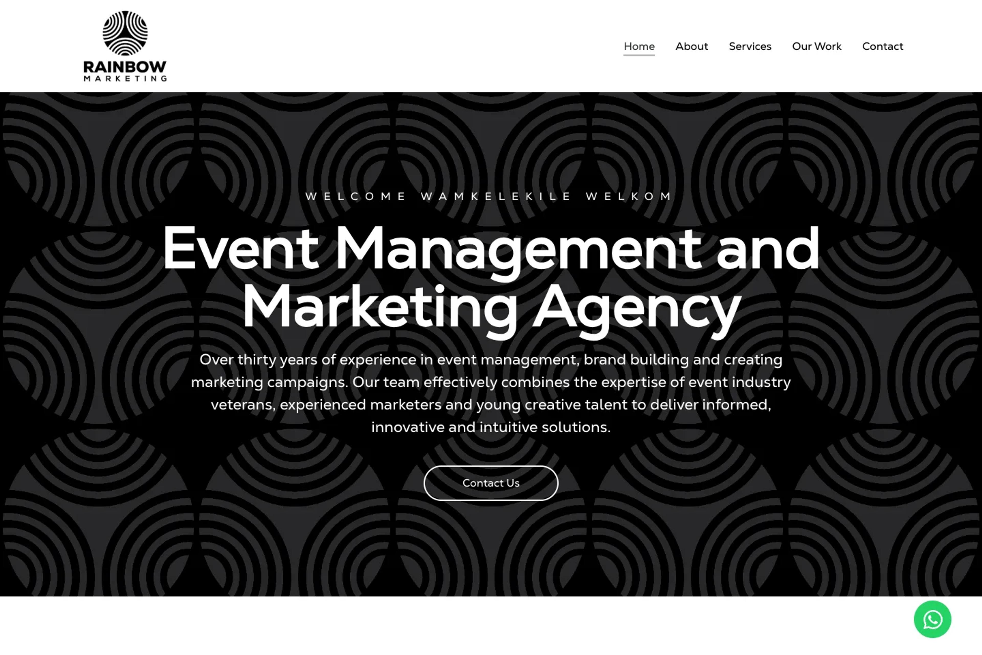 Rainbow Marketing website homepage