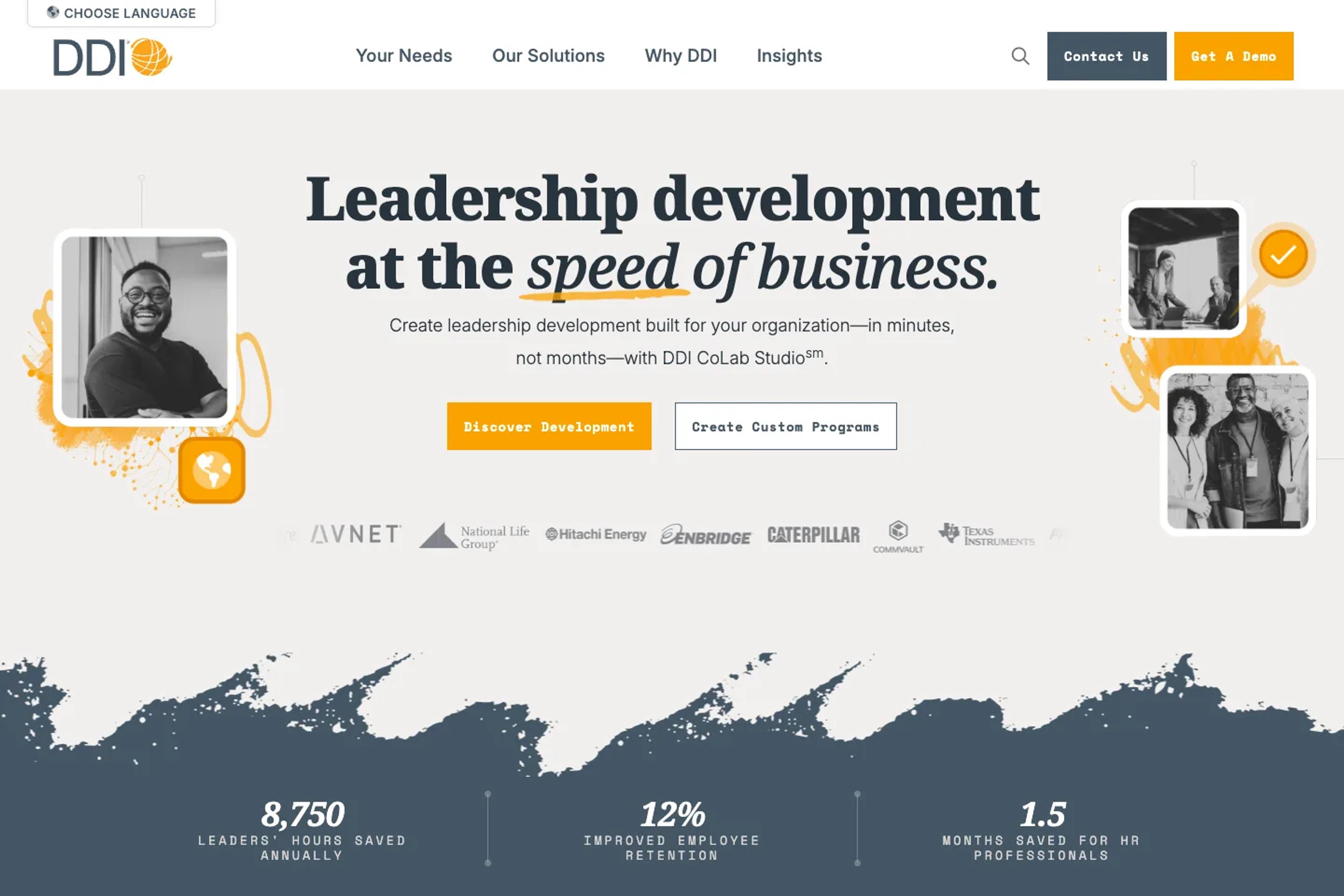 DDI website homepage