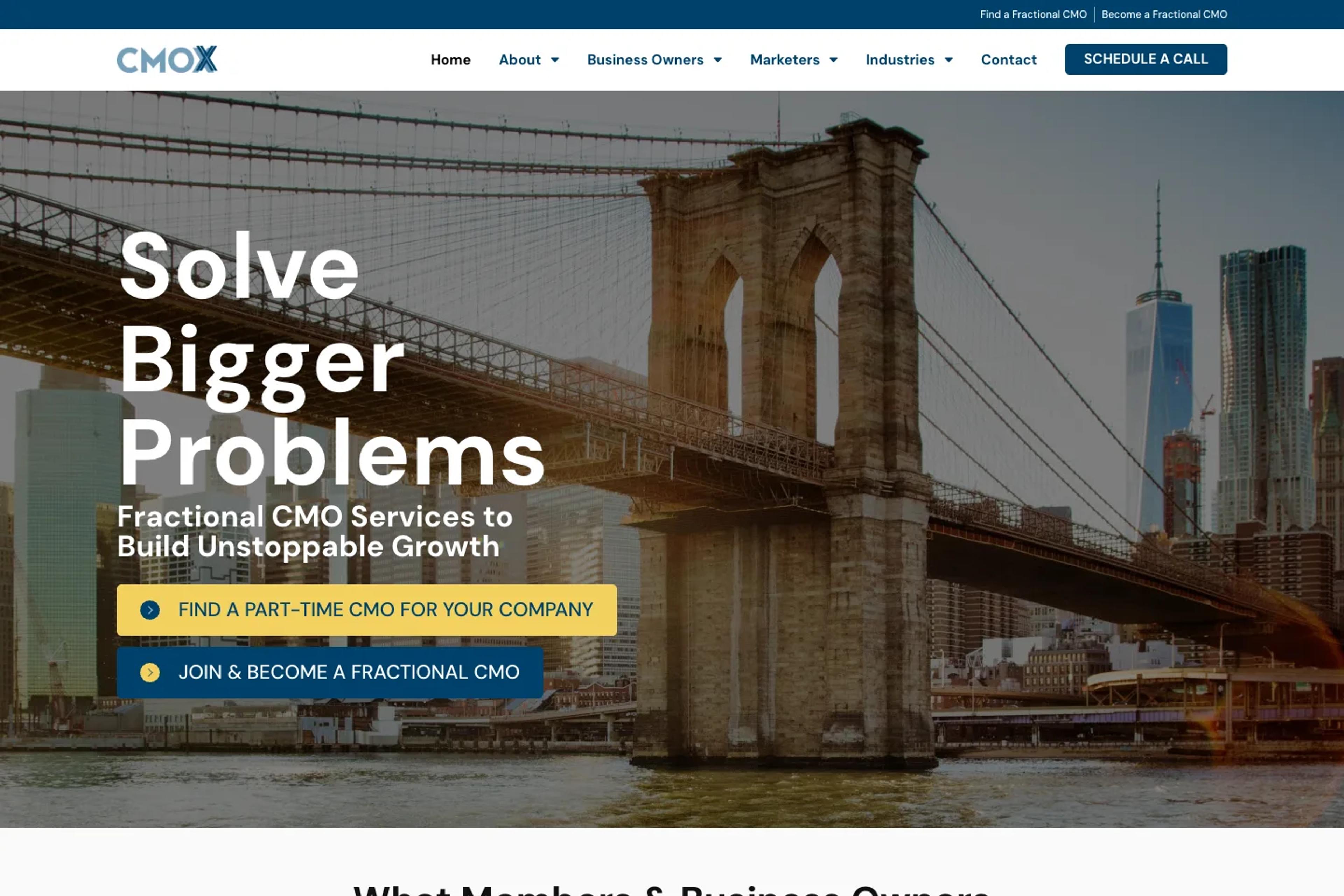 CMOx website homepage