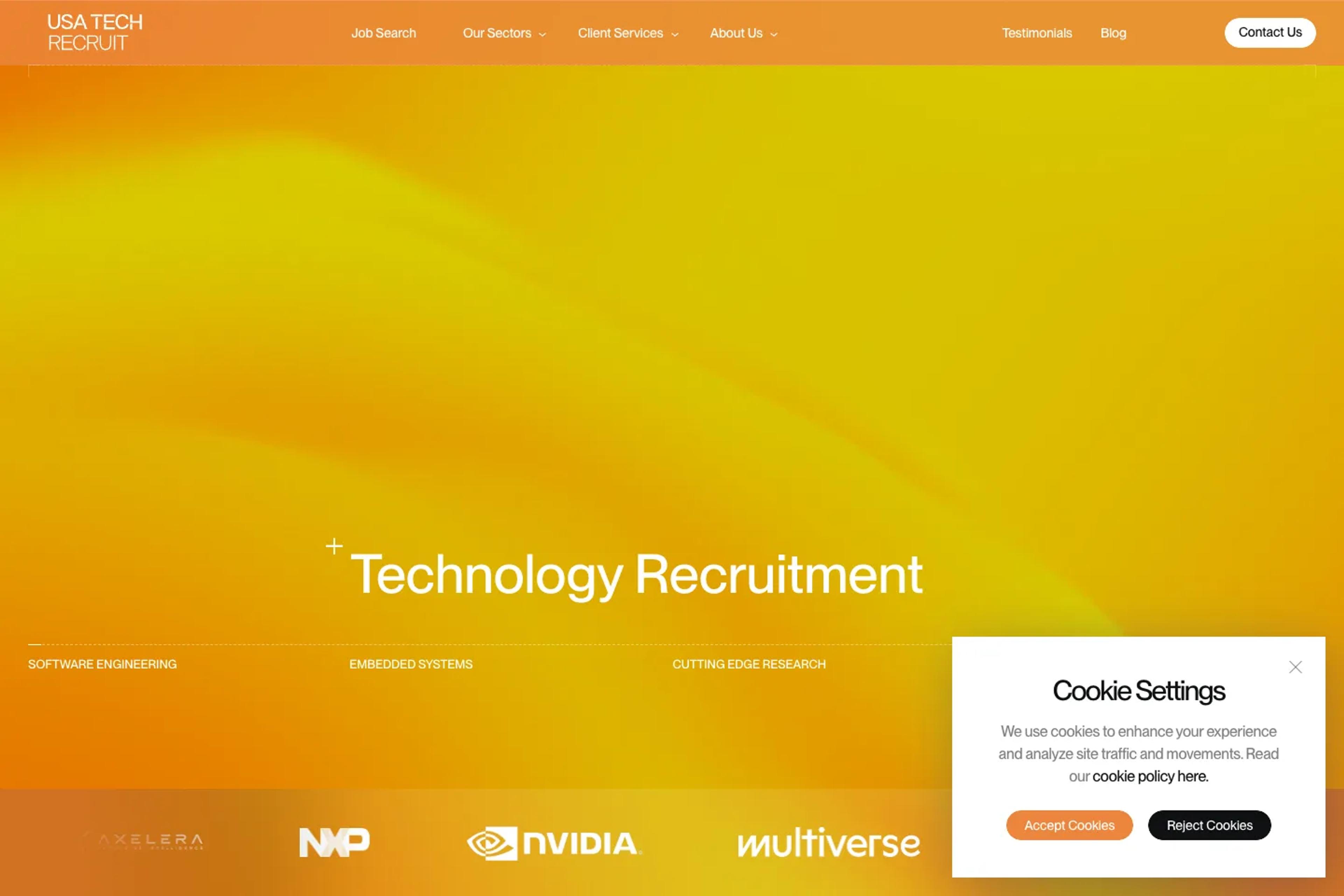 USA Tech Recruit website homepage