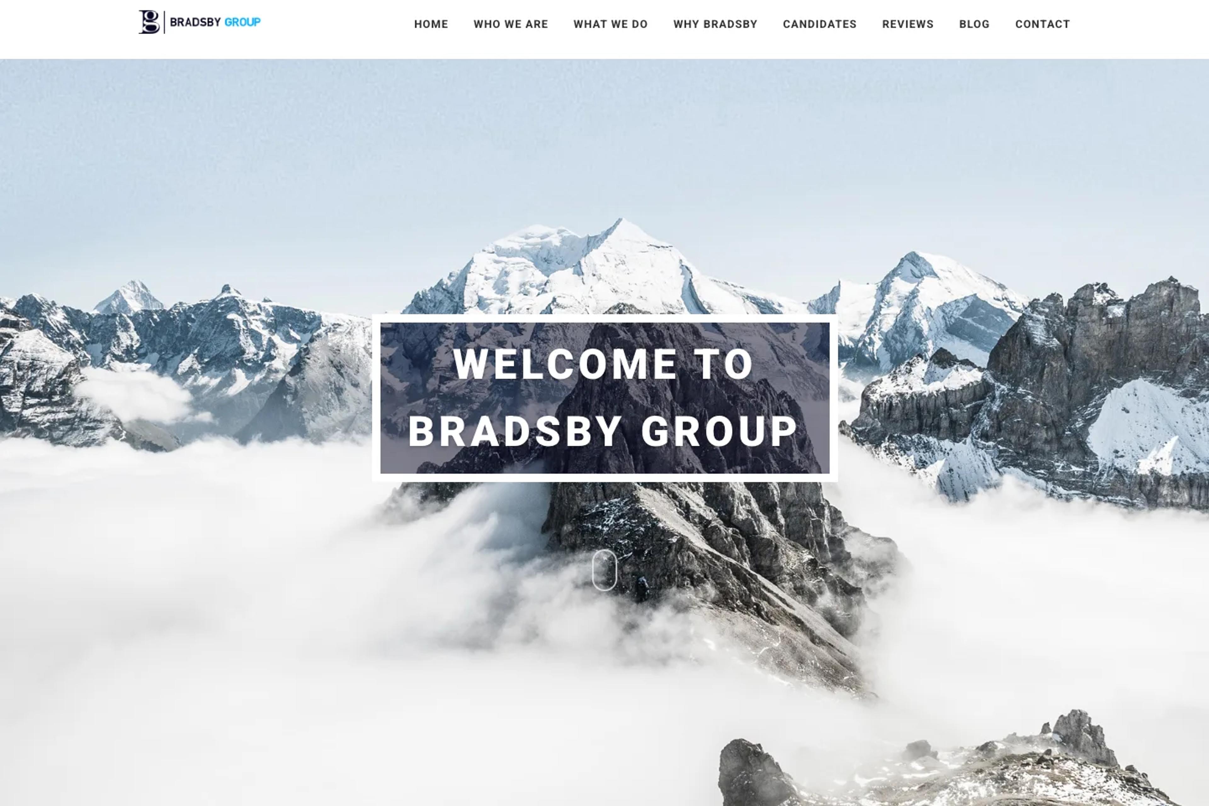 Bradsby Group website homepage