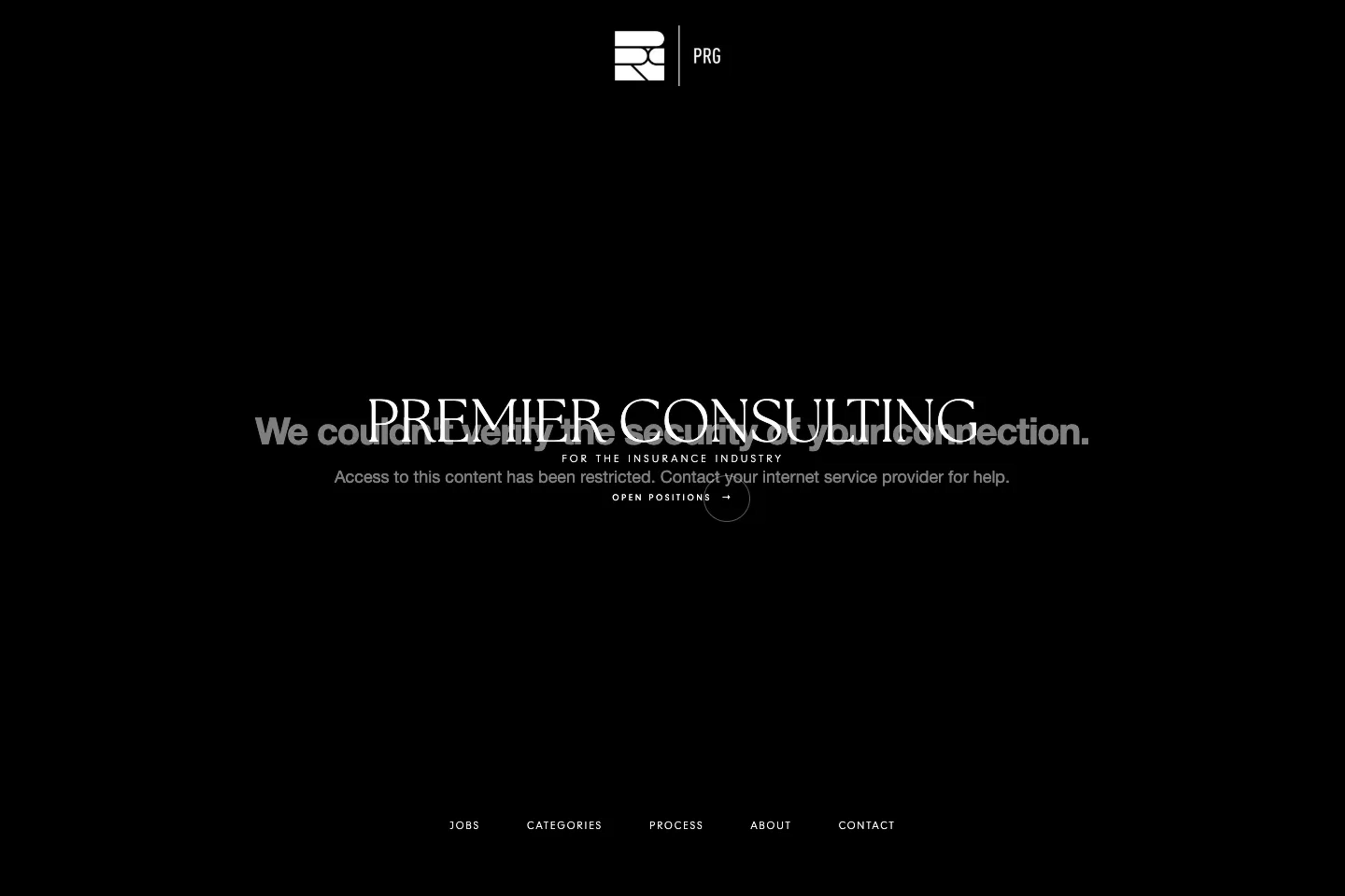 PRG website homepage