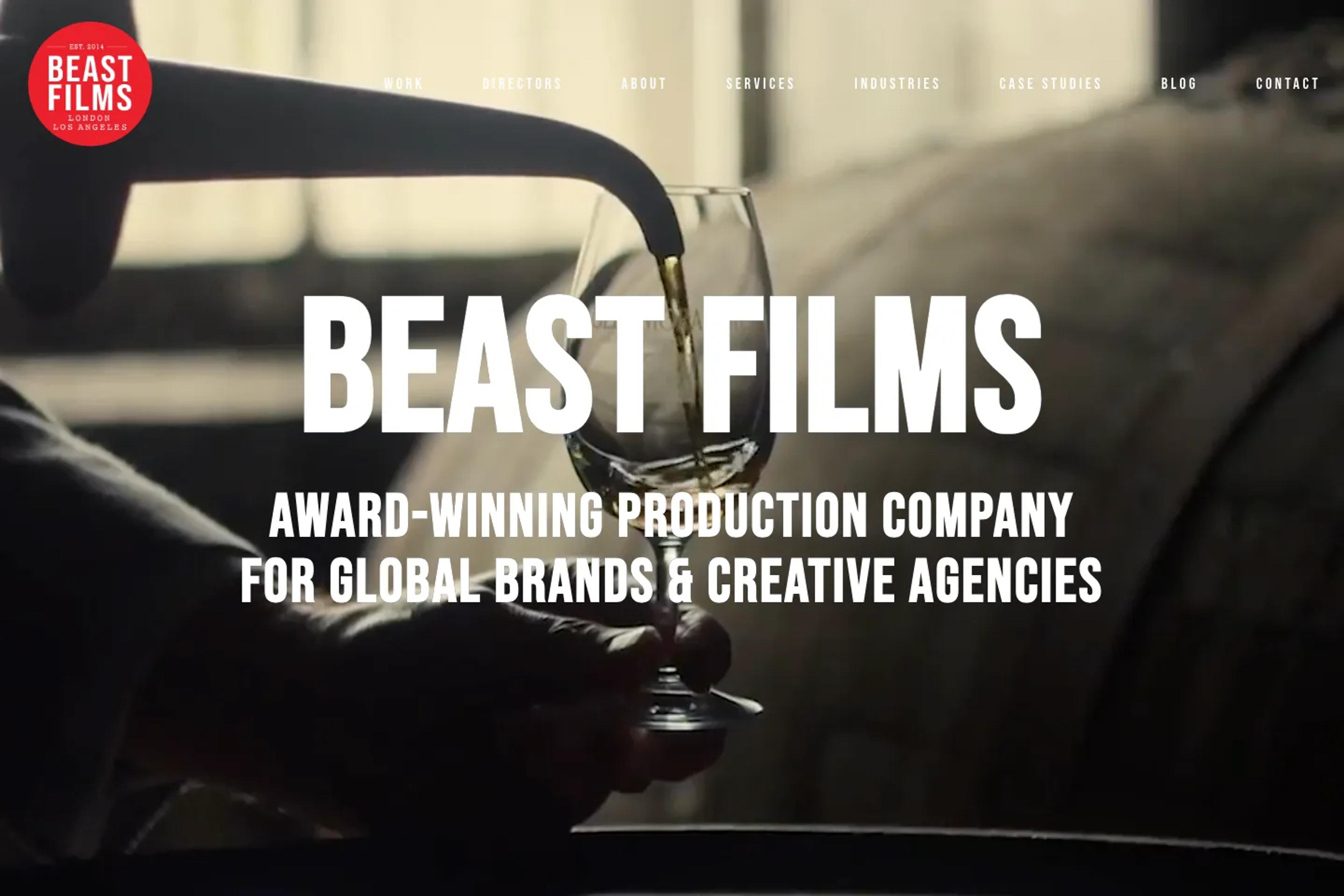 Beast Films website homepage