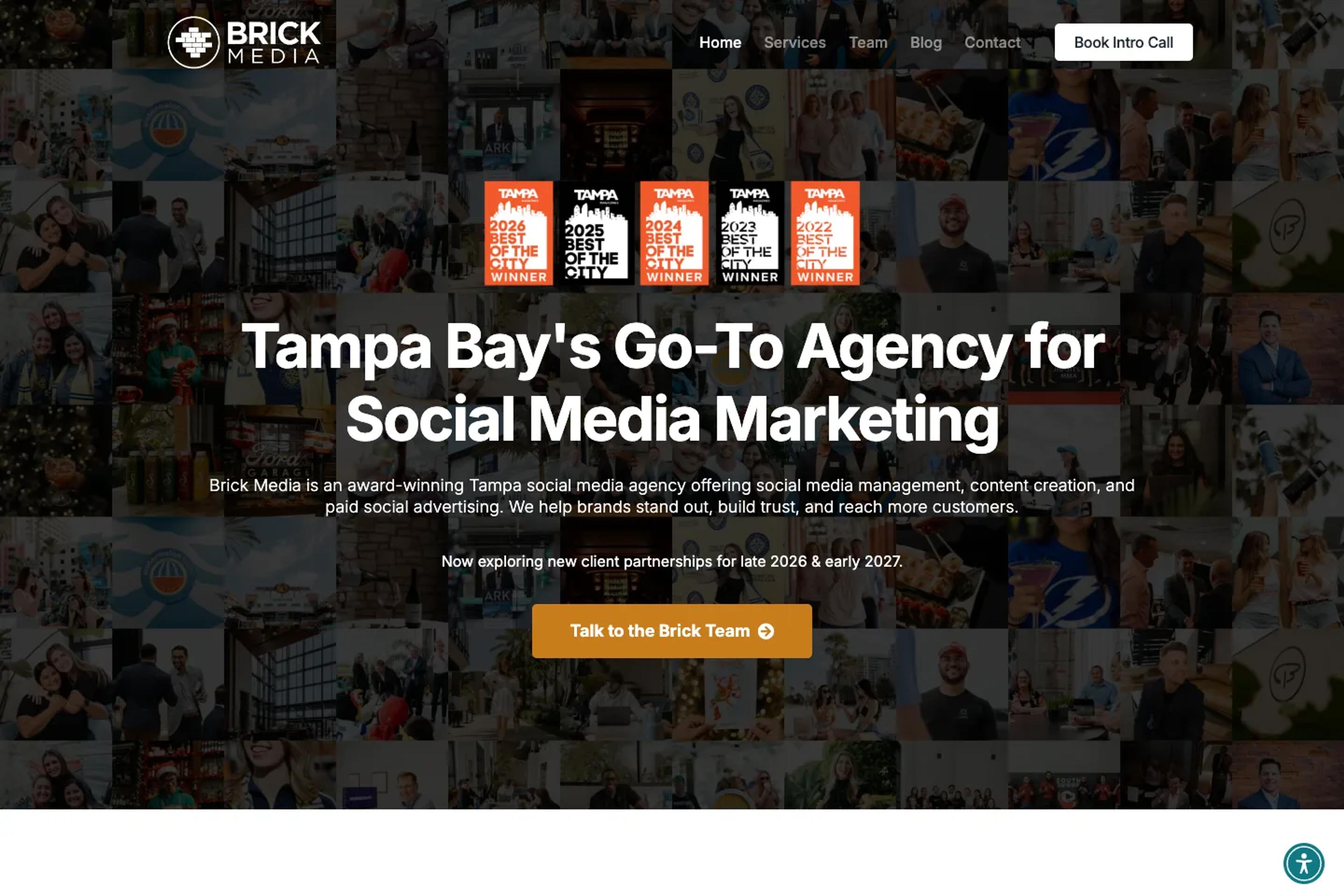 Brick Media website homepage