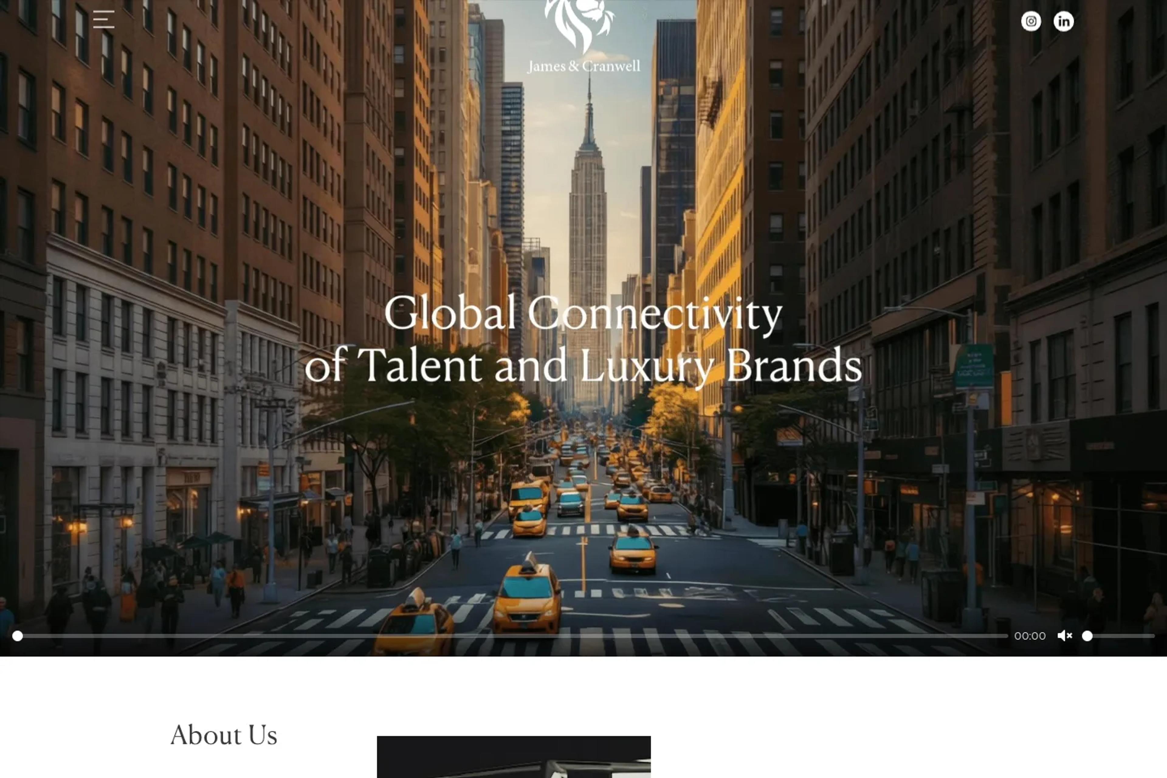 James & Cranwell website homepage