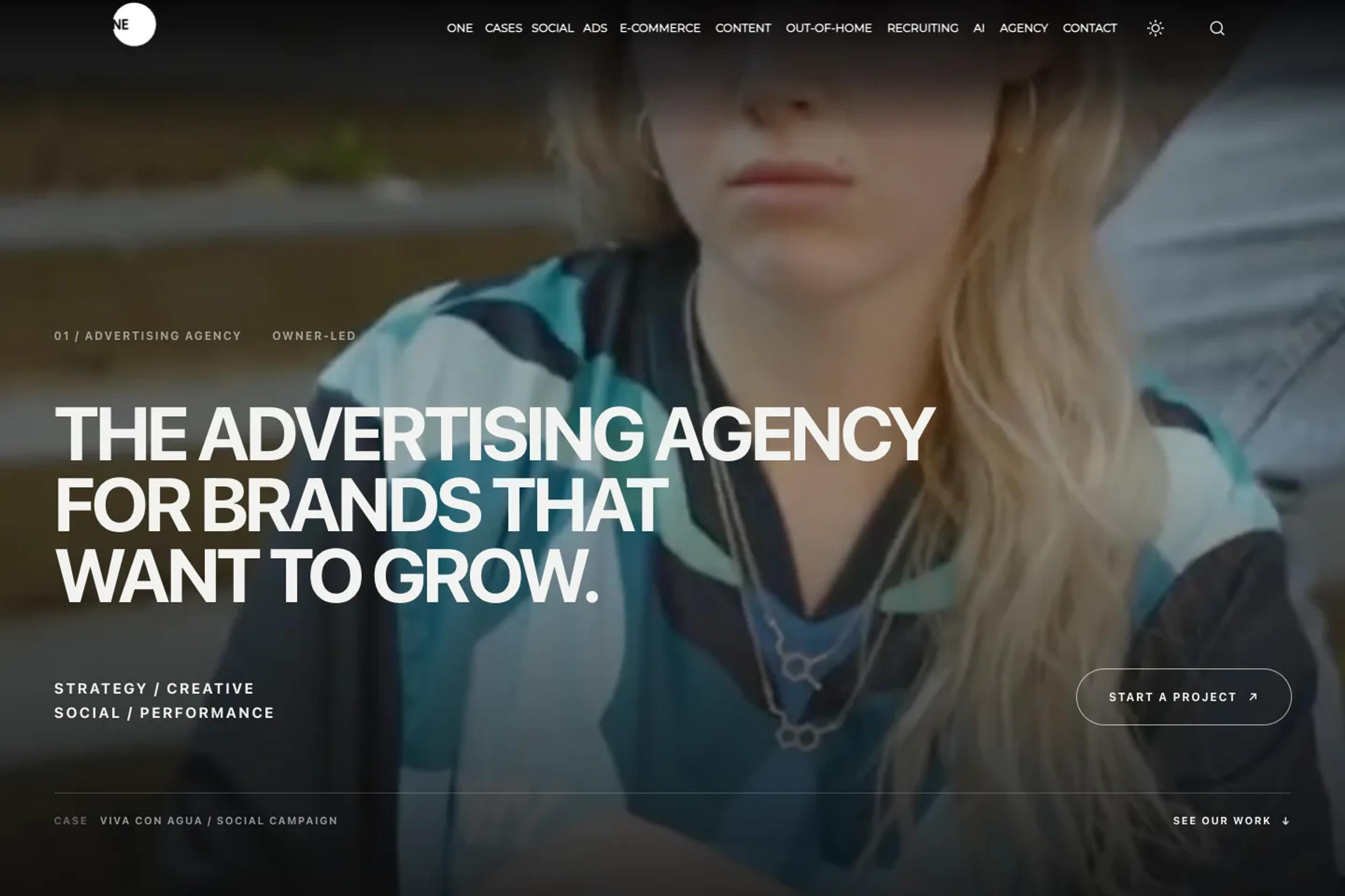 Social Media One website homepage