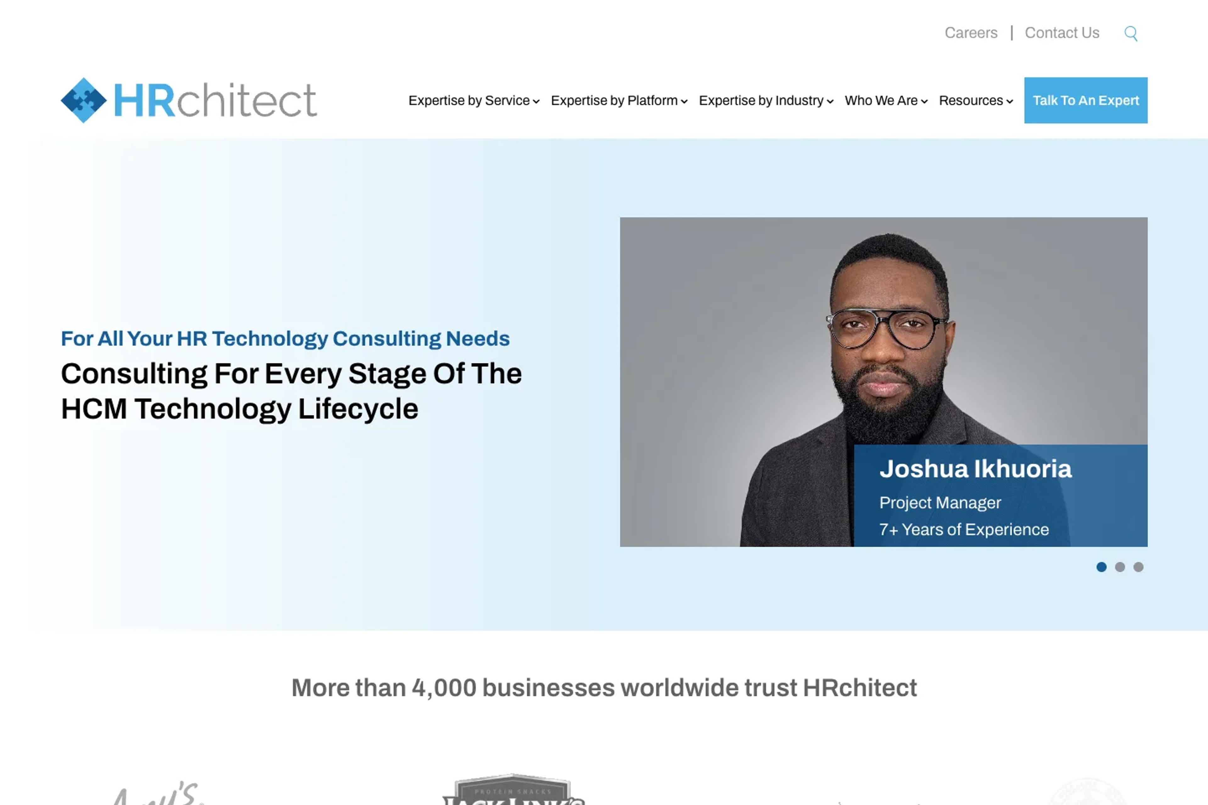 HRchitect website homepage