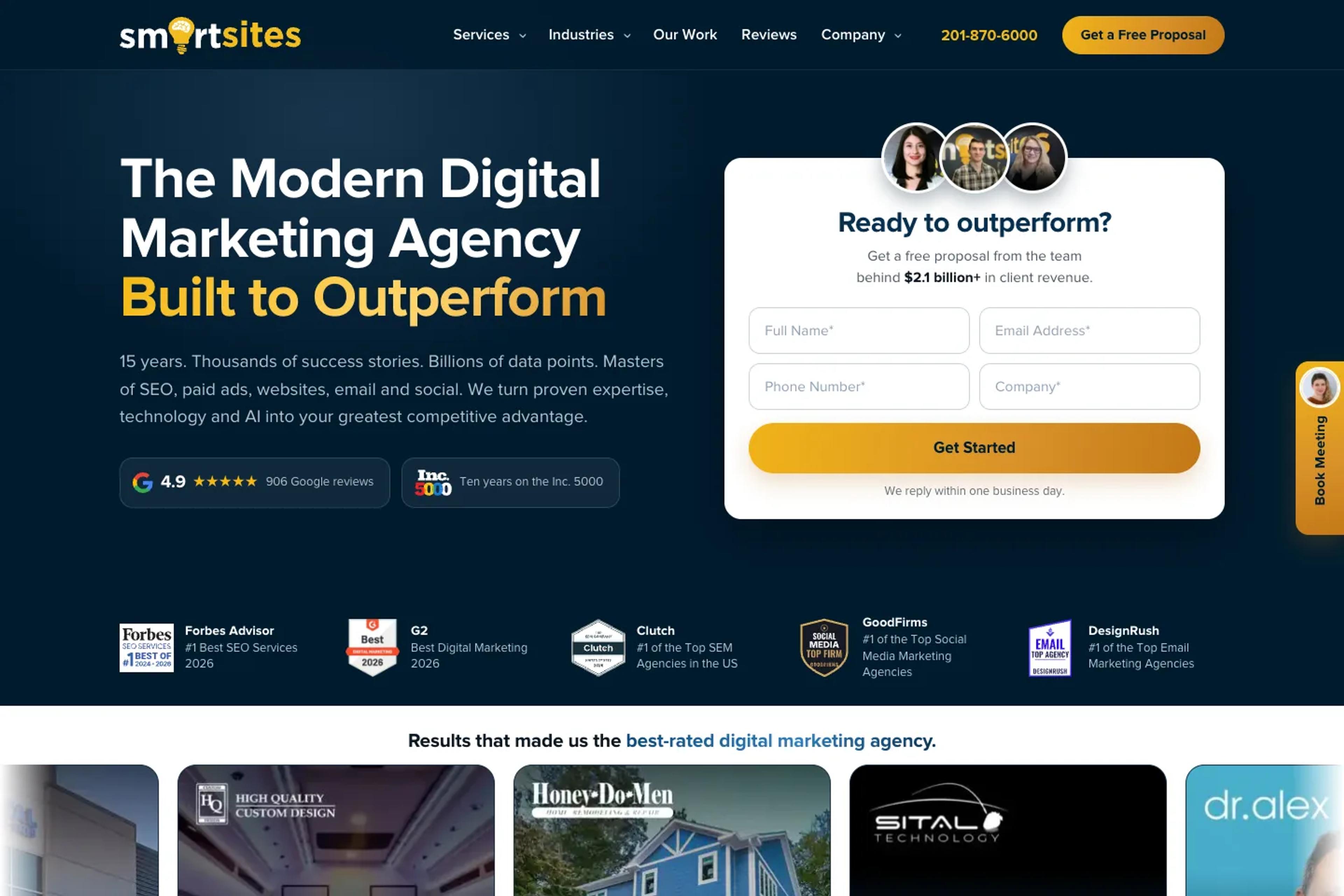 SmartSites website homepage