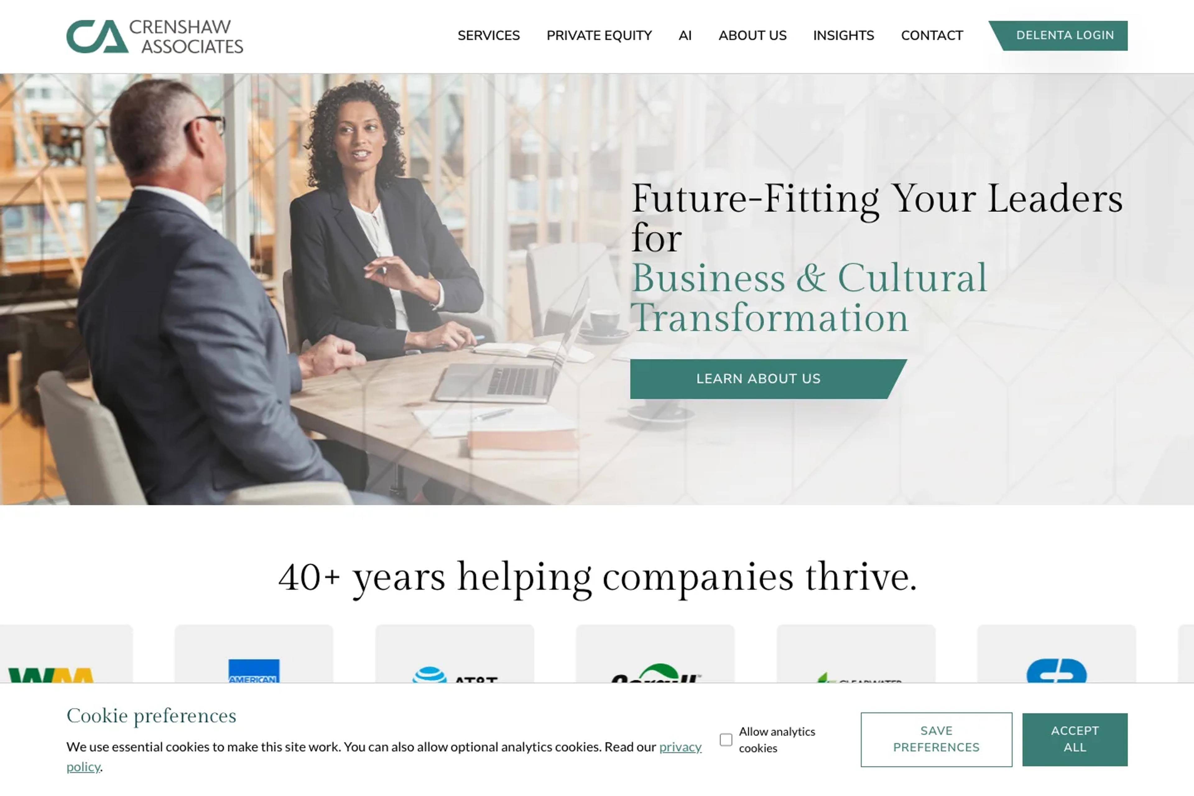 Crenshaw Associates website homepage