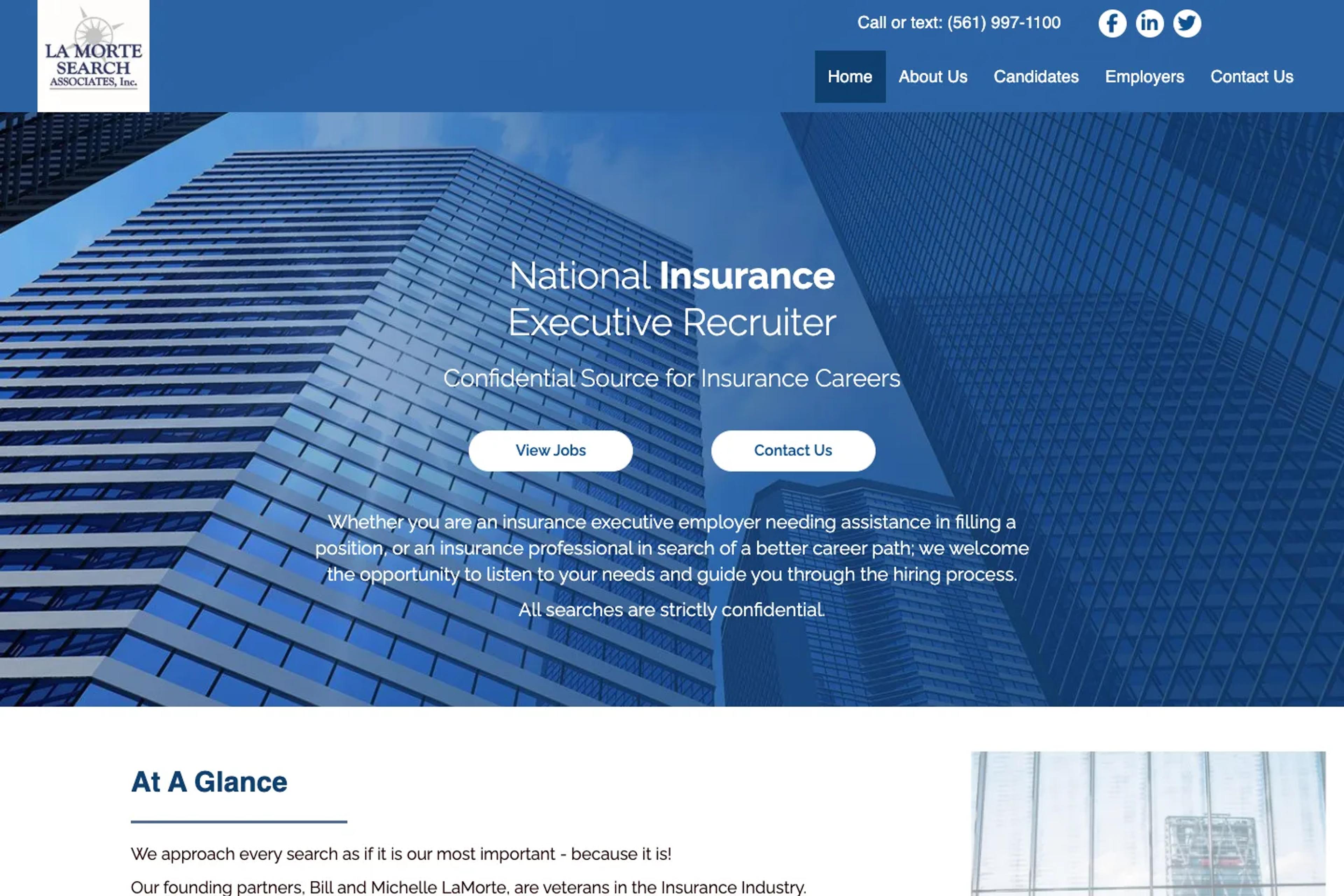 LaMorte Search Associates website homepage