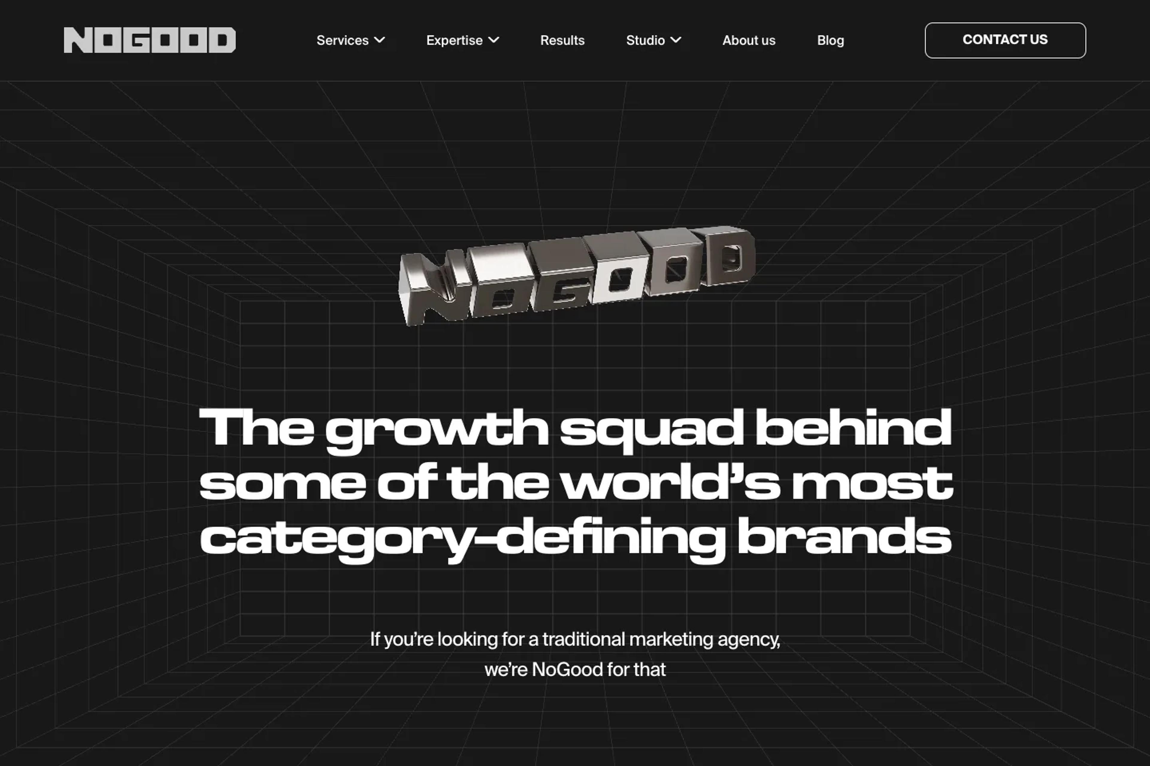 NoGood website homepage
