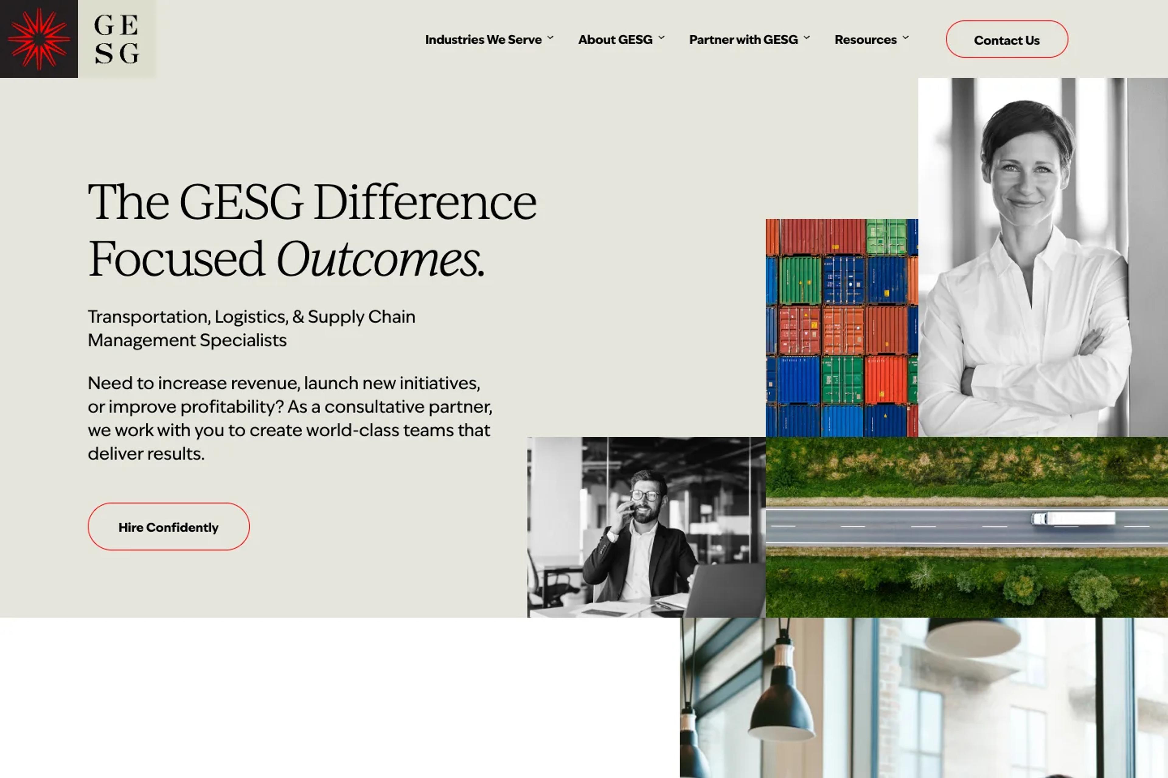 GESG website homepage