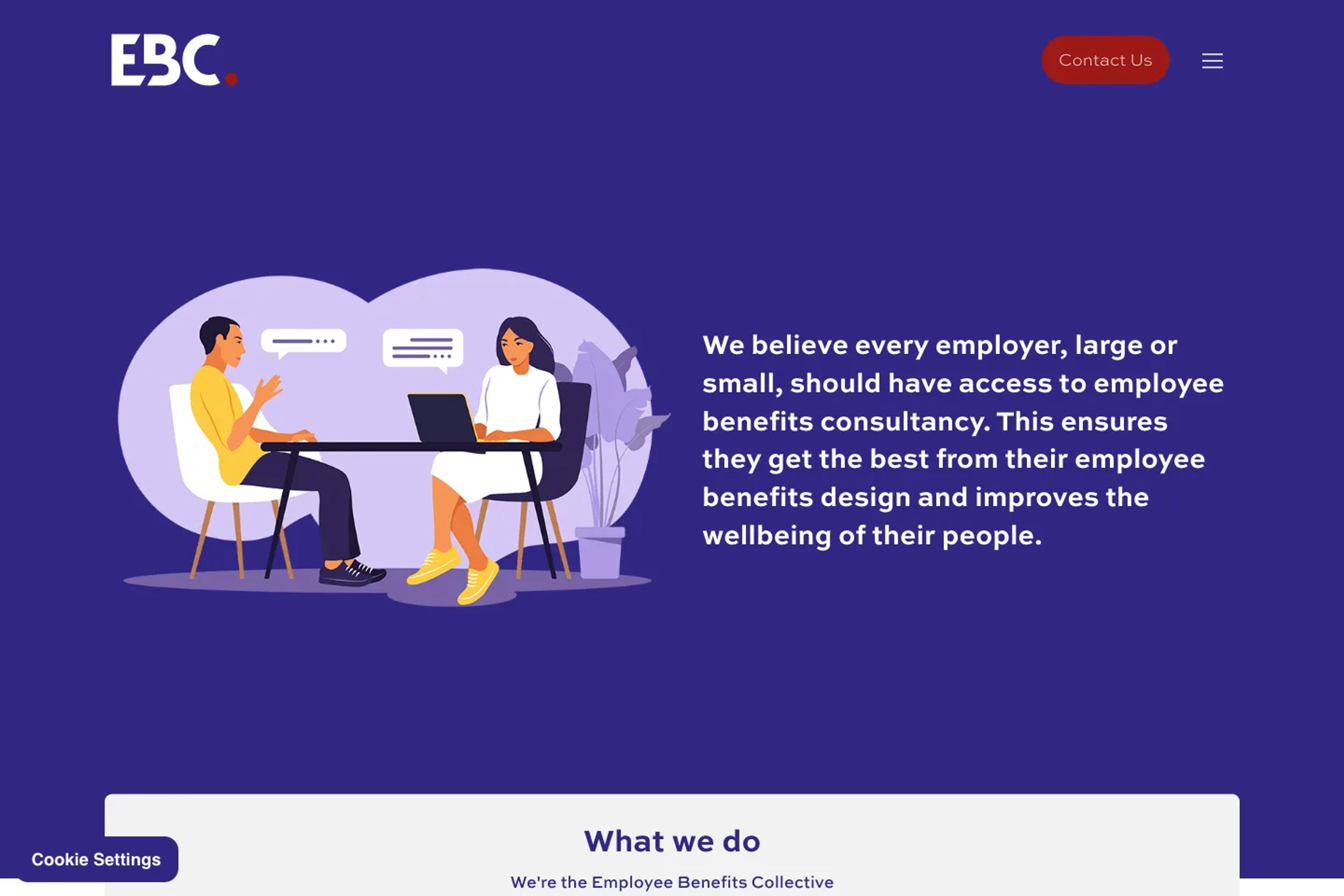 Employee Benefits Collective website homepage