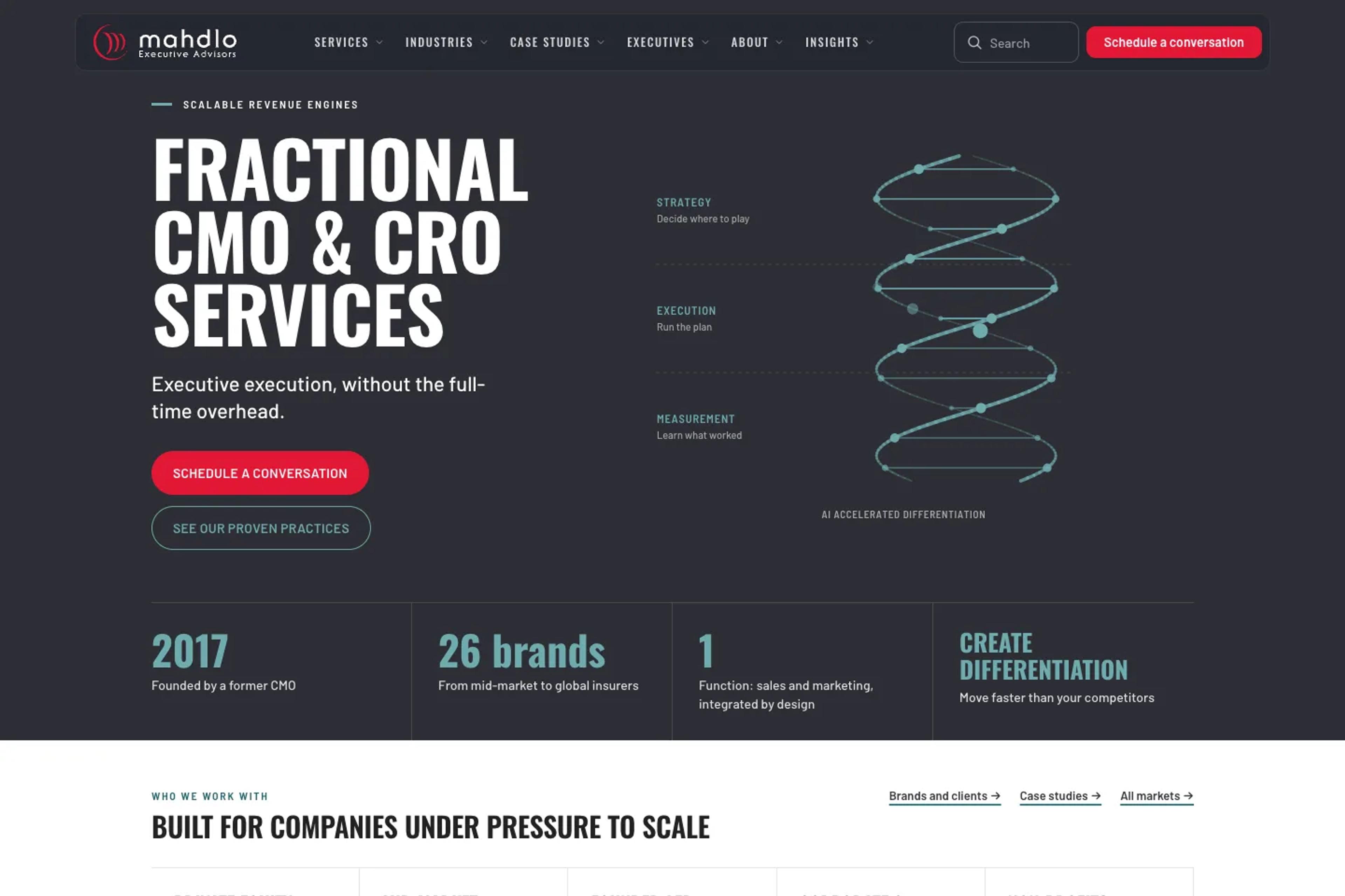 Mahdlo website homepage