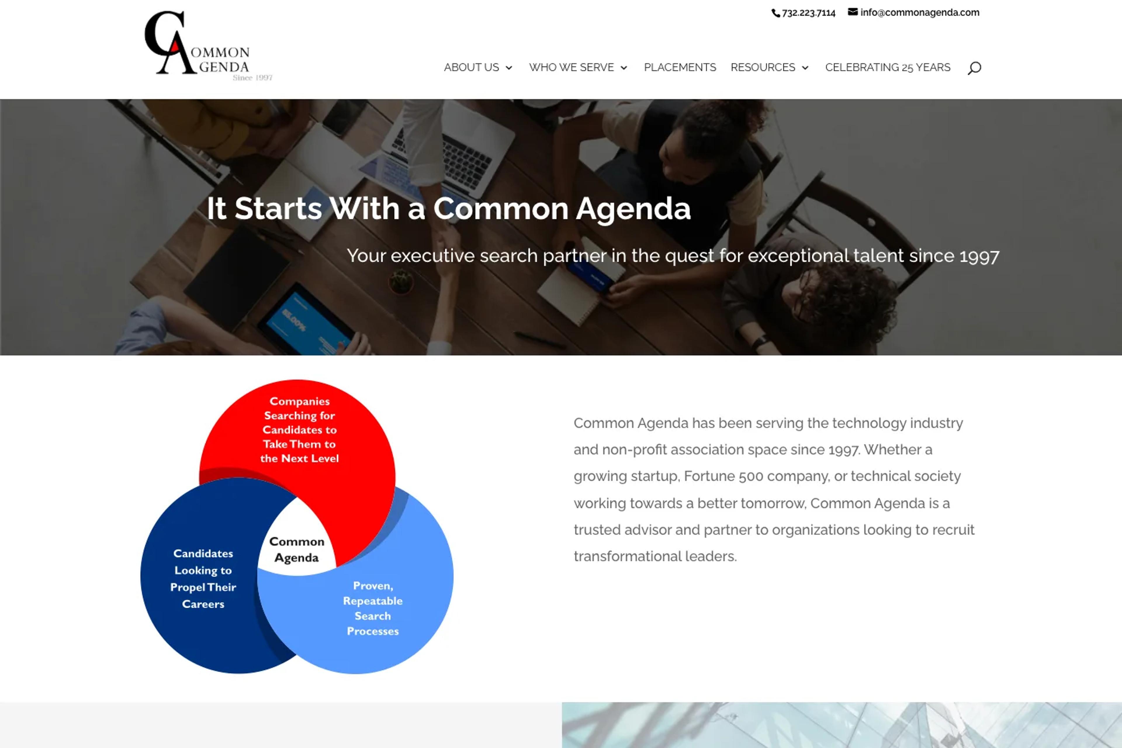 Common Agenda website homepage