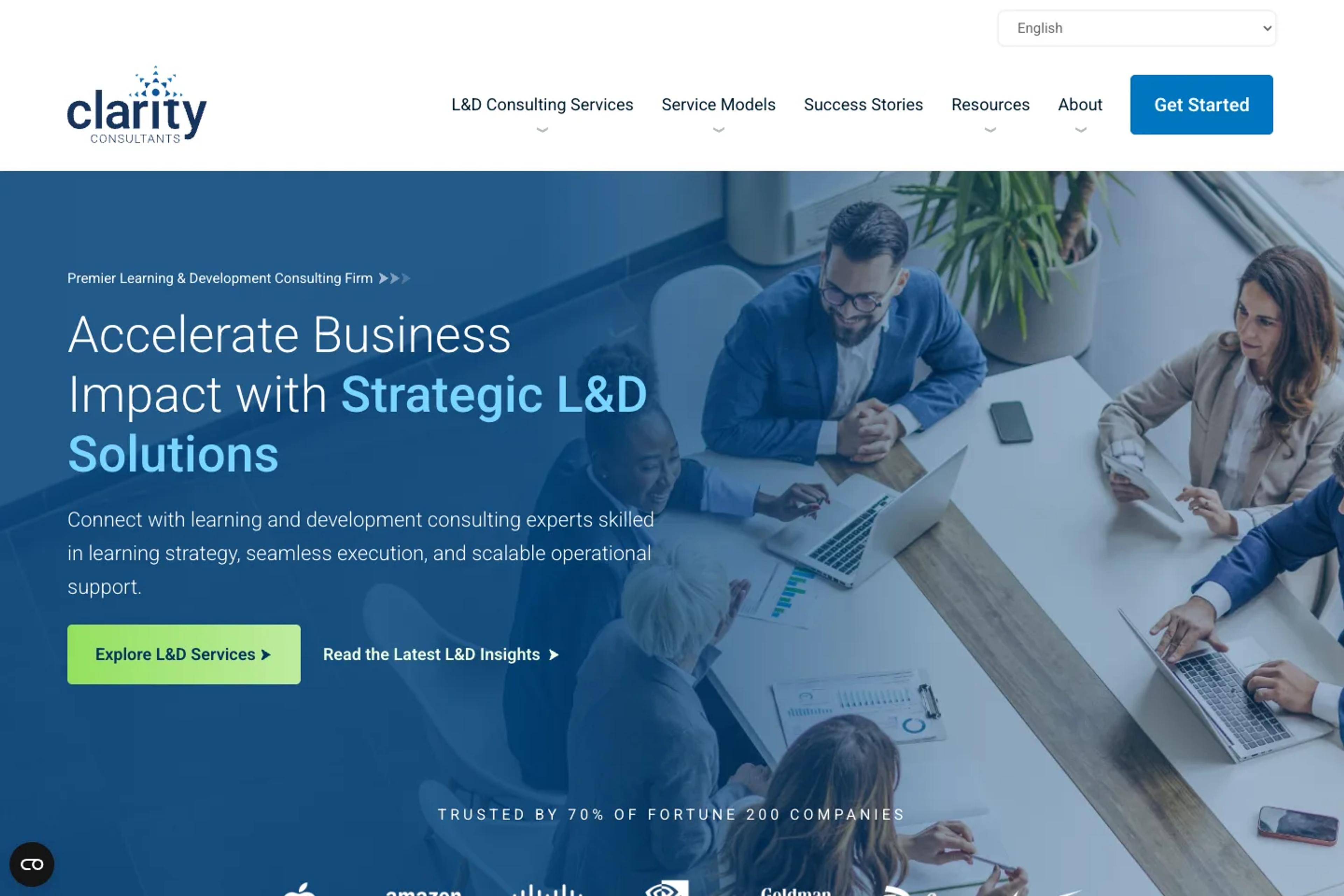 Clarity Consultants website homepage