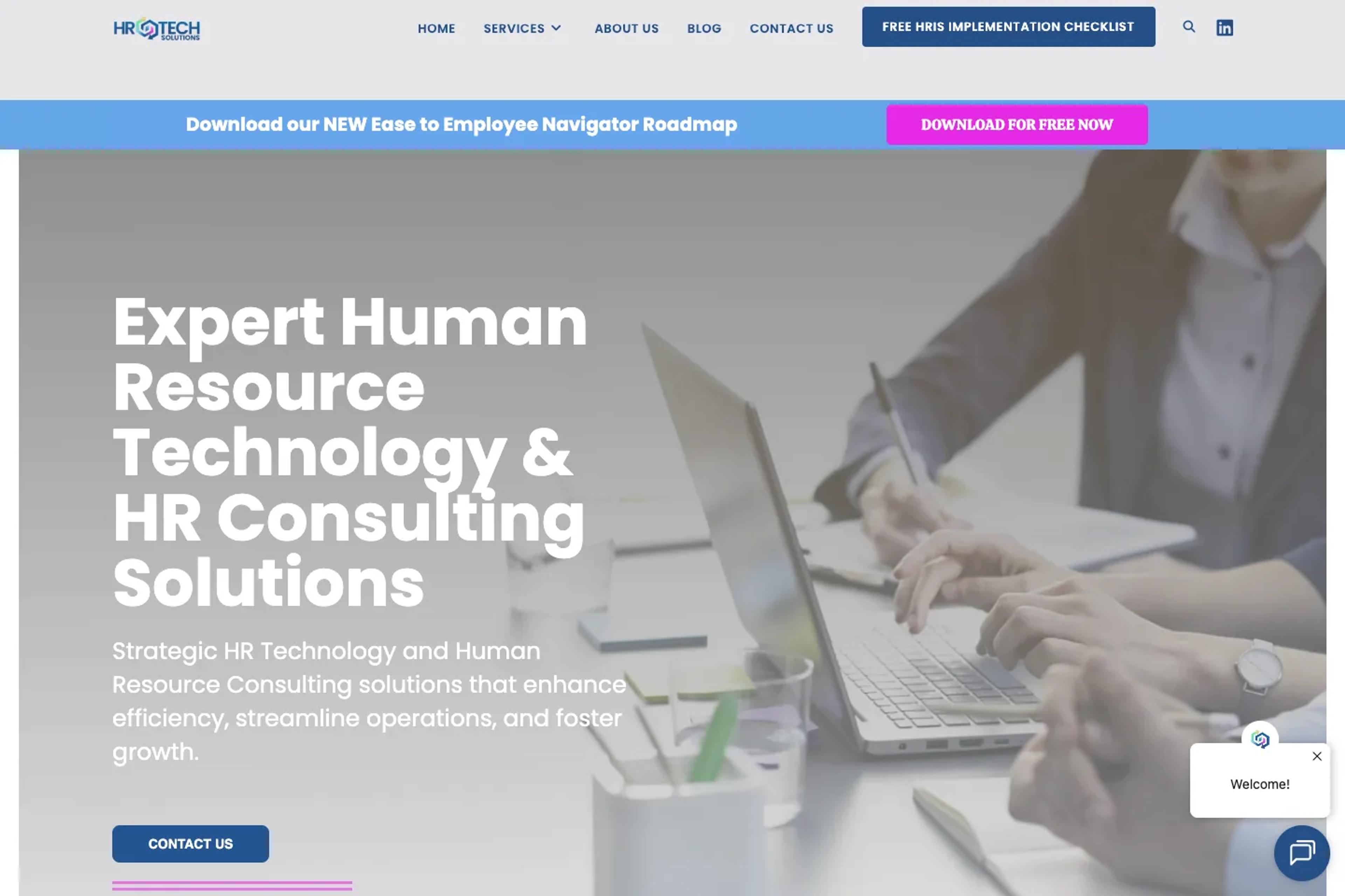 HR Tech Solutions website homepage