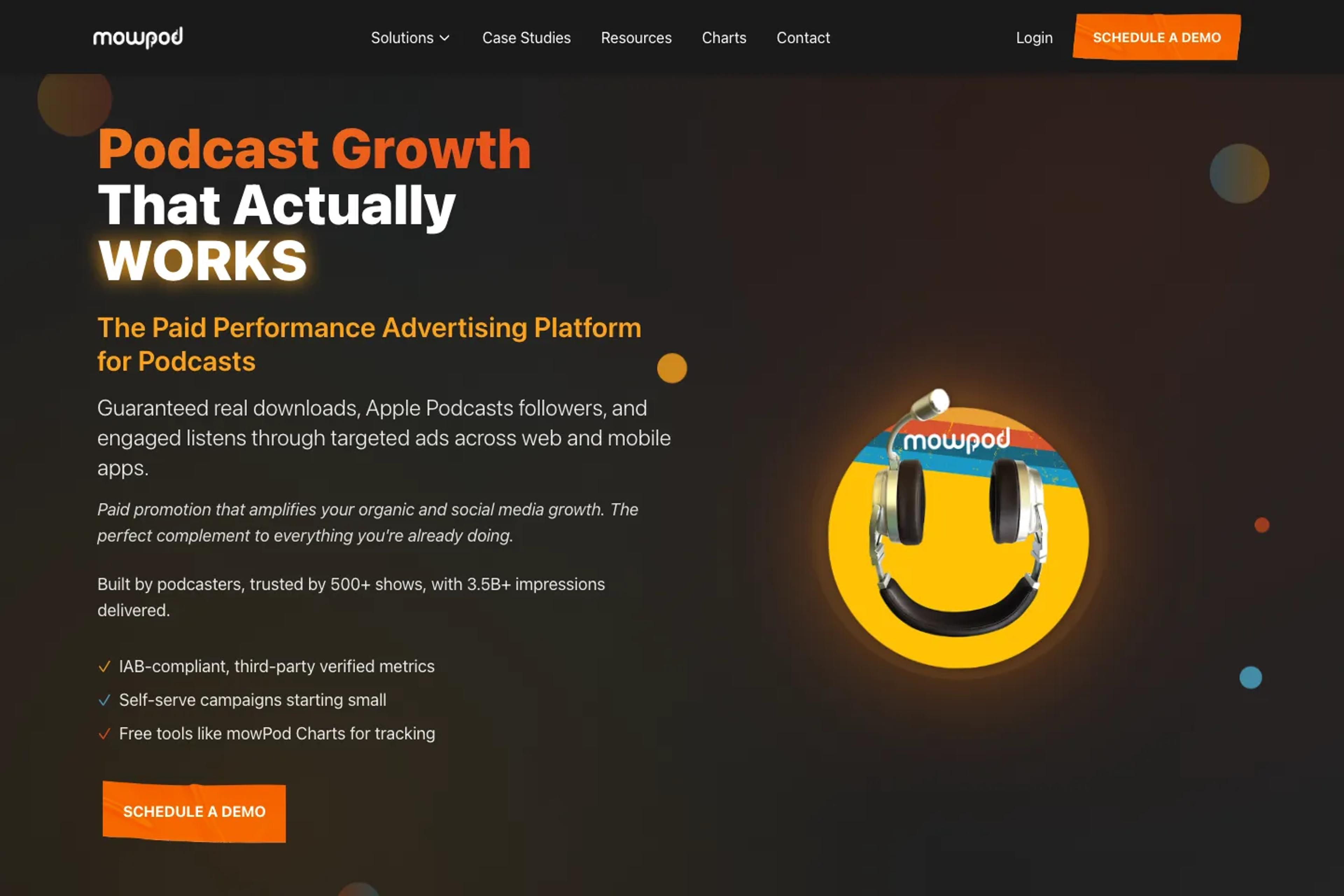 mowPod website homepage
