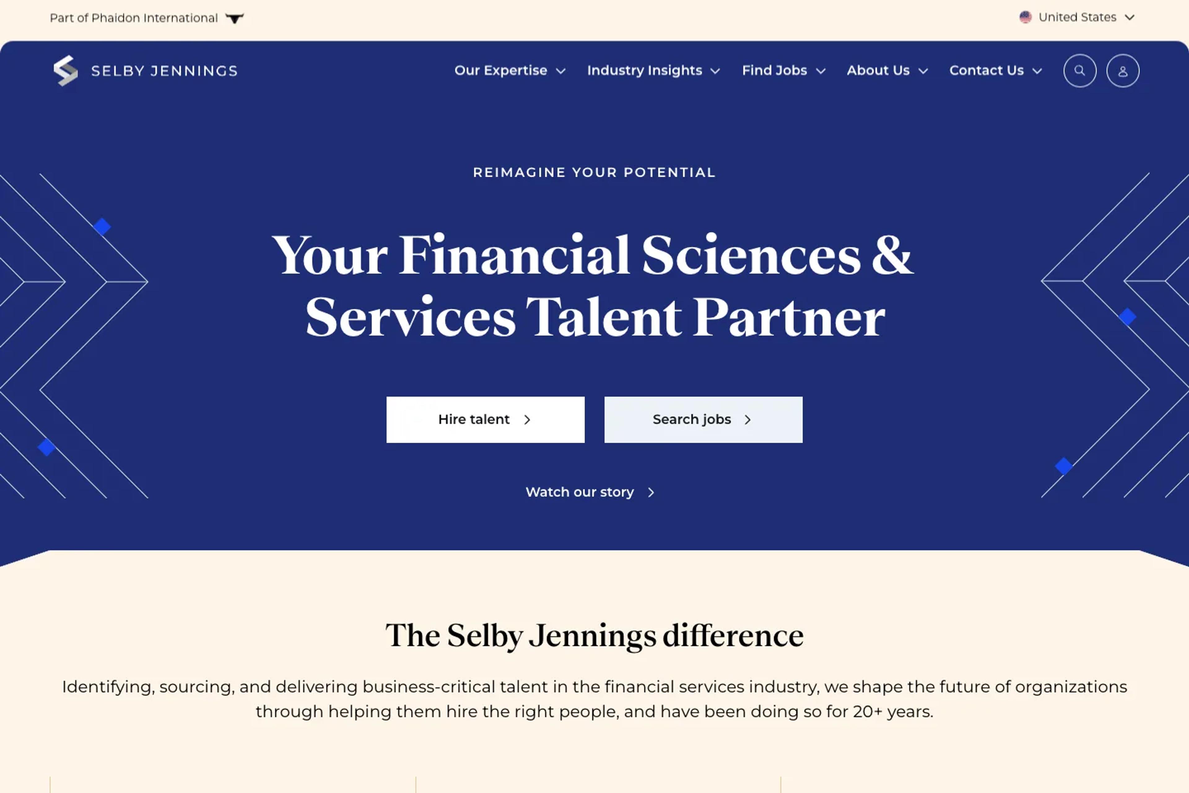 Selby Jennings website homepage