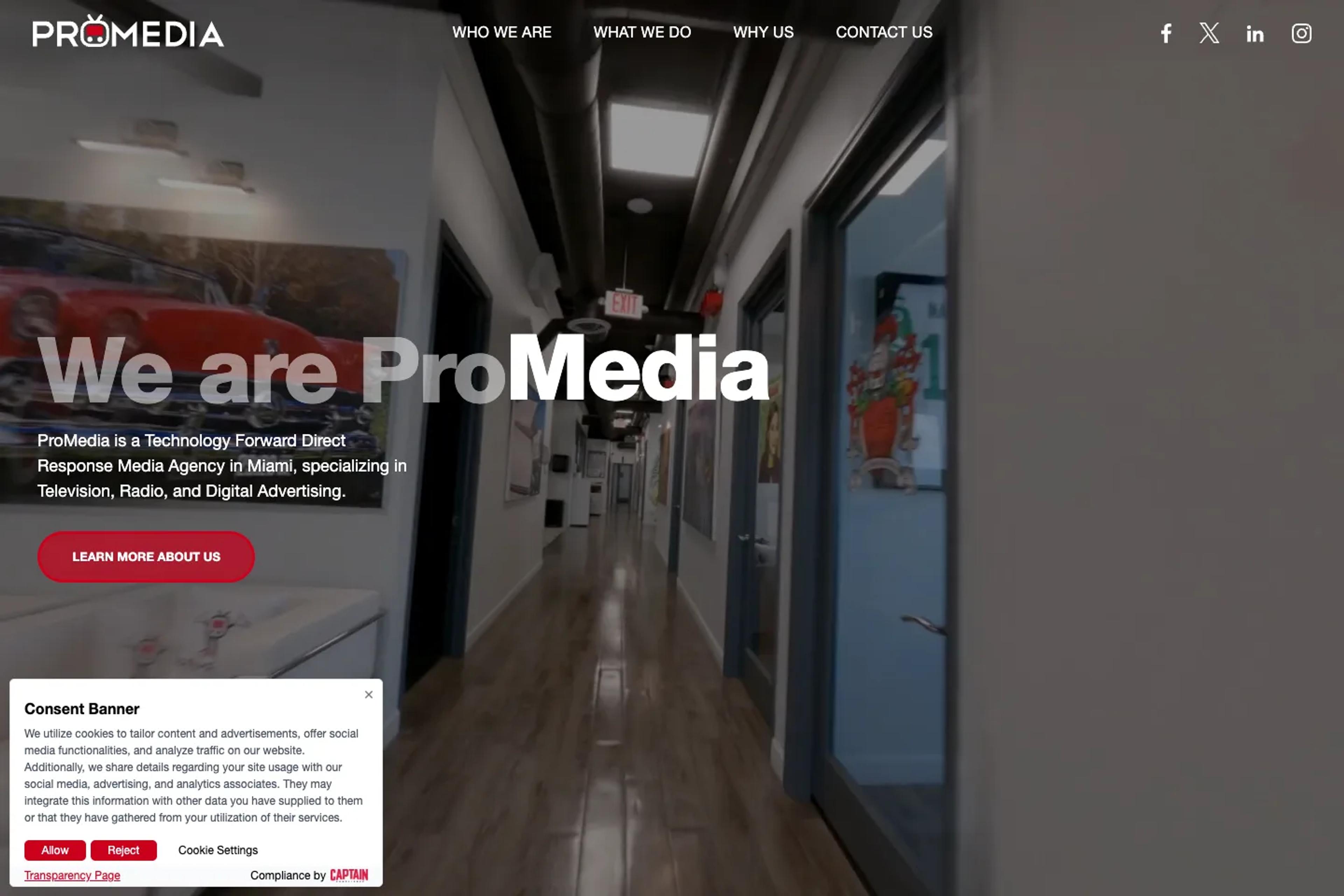 ProMedia website homepage