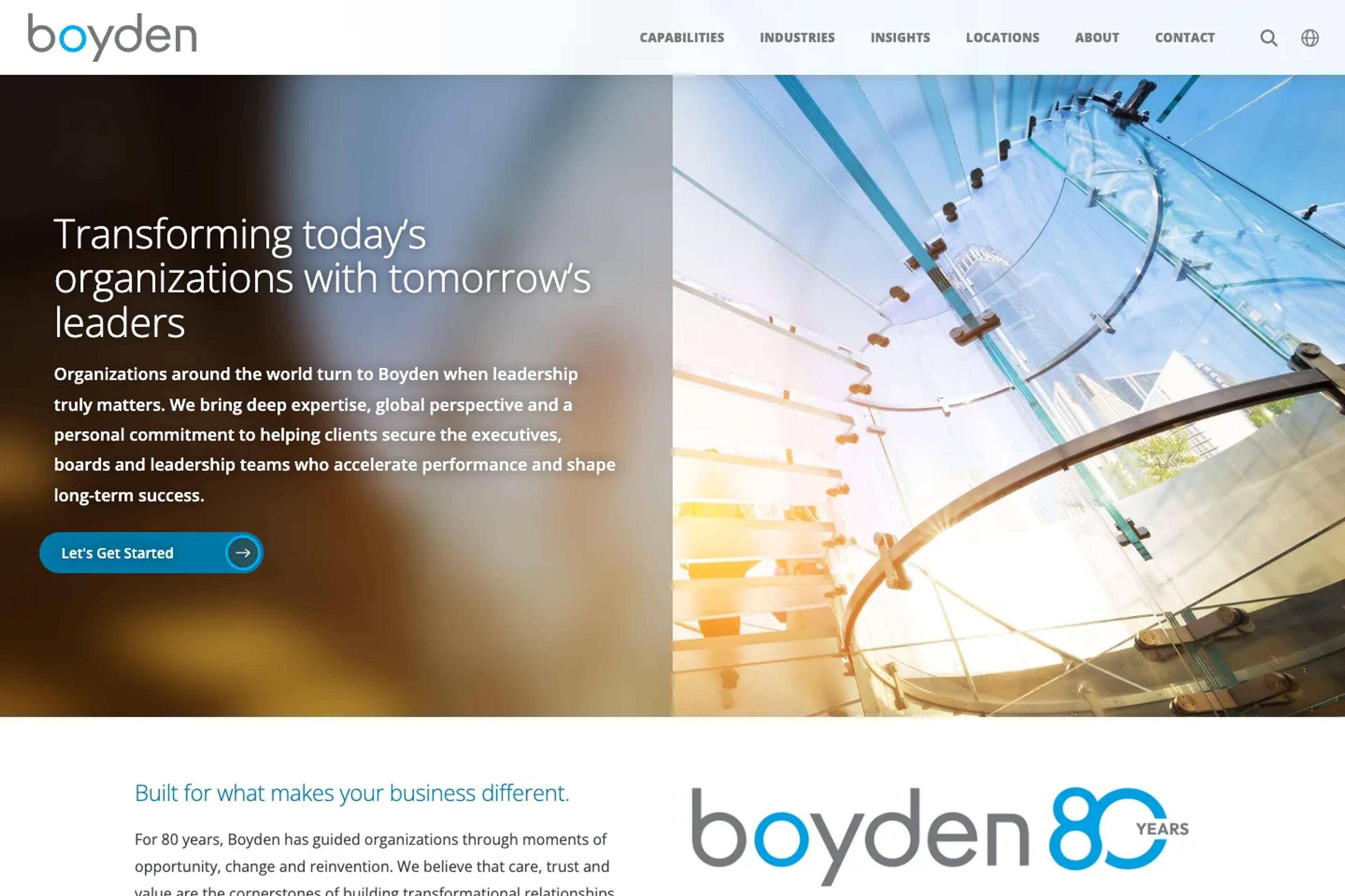 Boyden website homepage