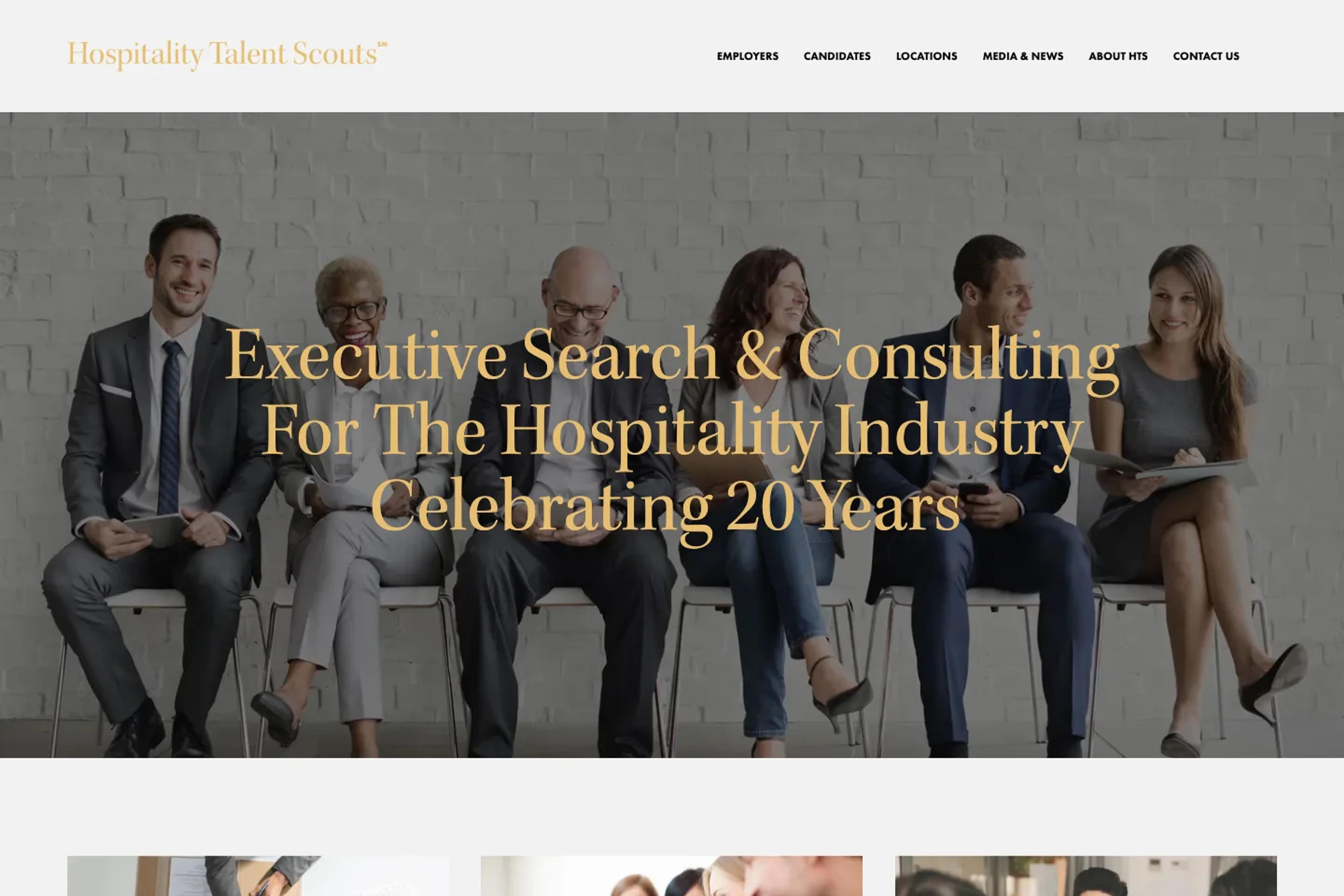 Hospitality Talent Scouts website homepage