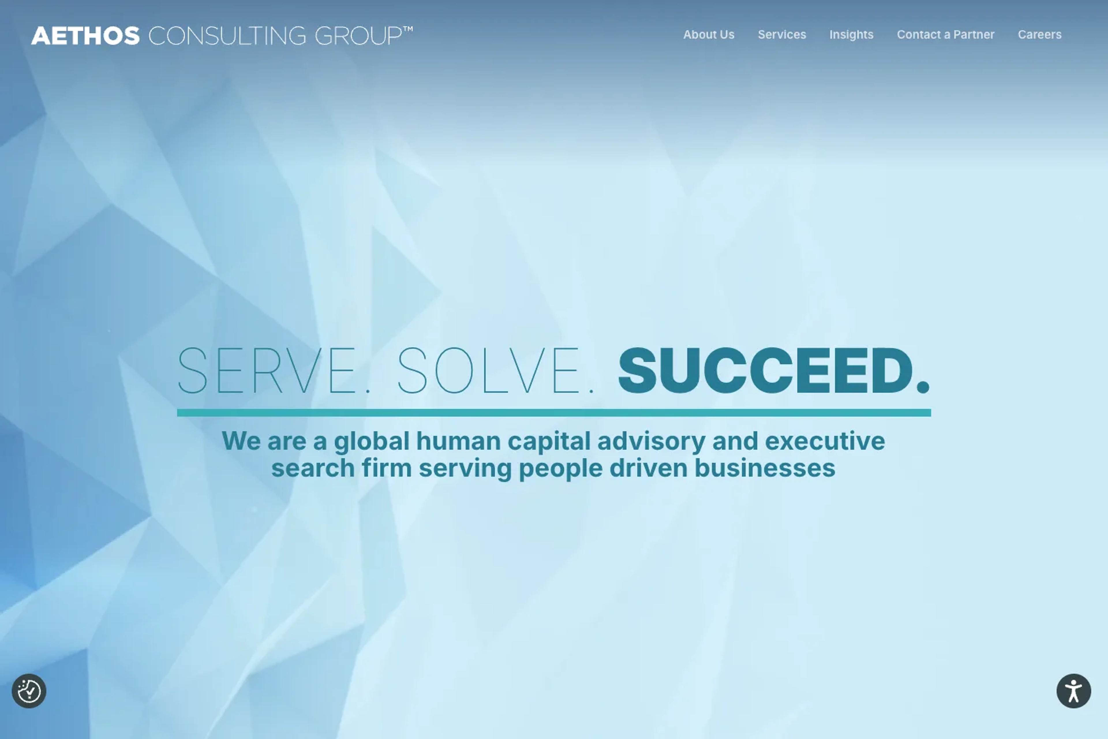 AETHOS Consulting Group website homepage