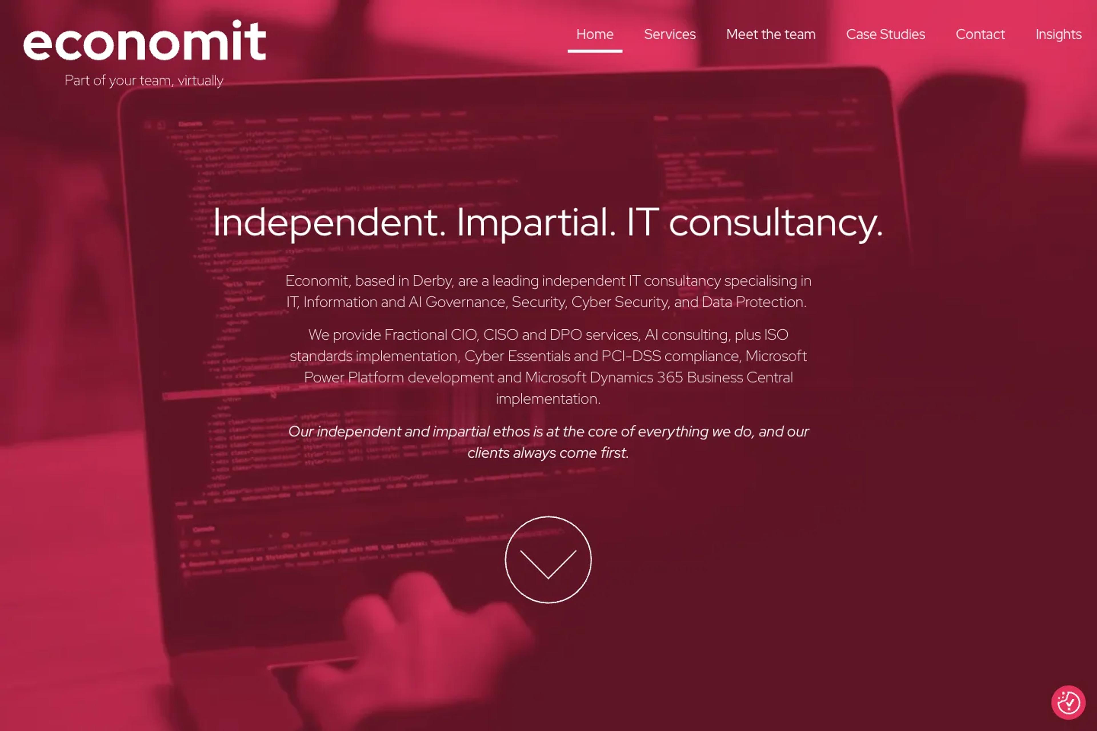 Economit website homepage
