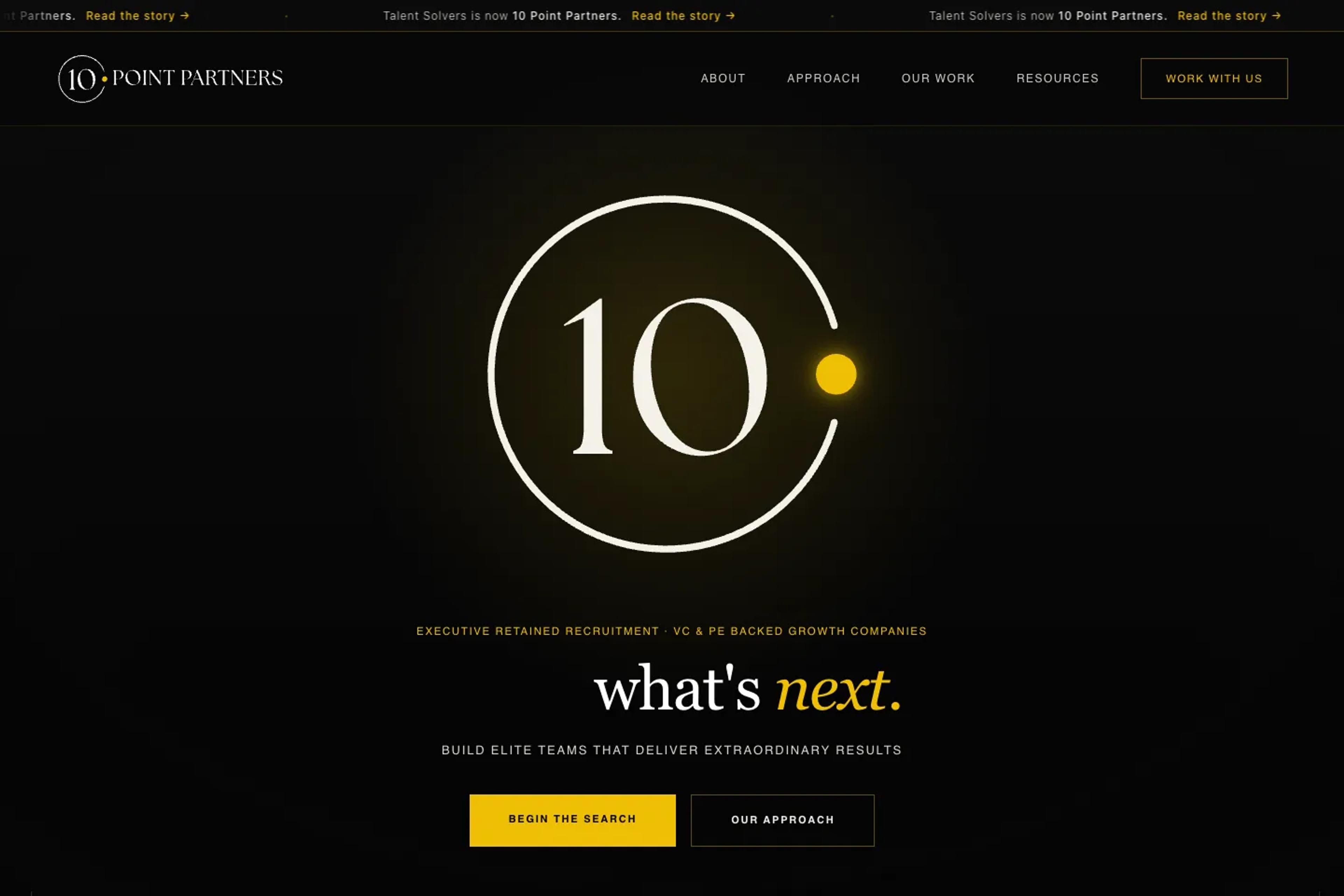 10 Point Partners website homepage