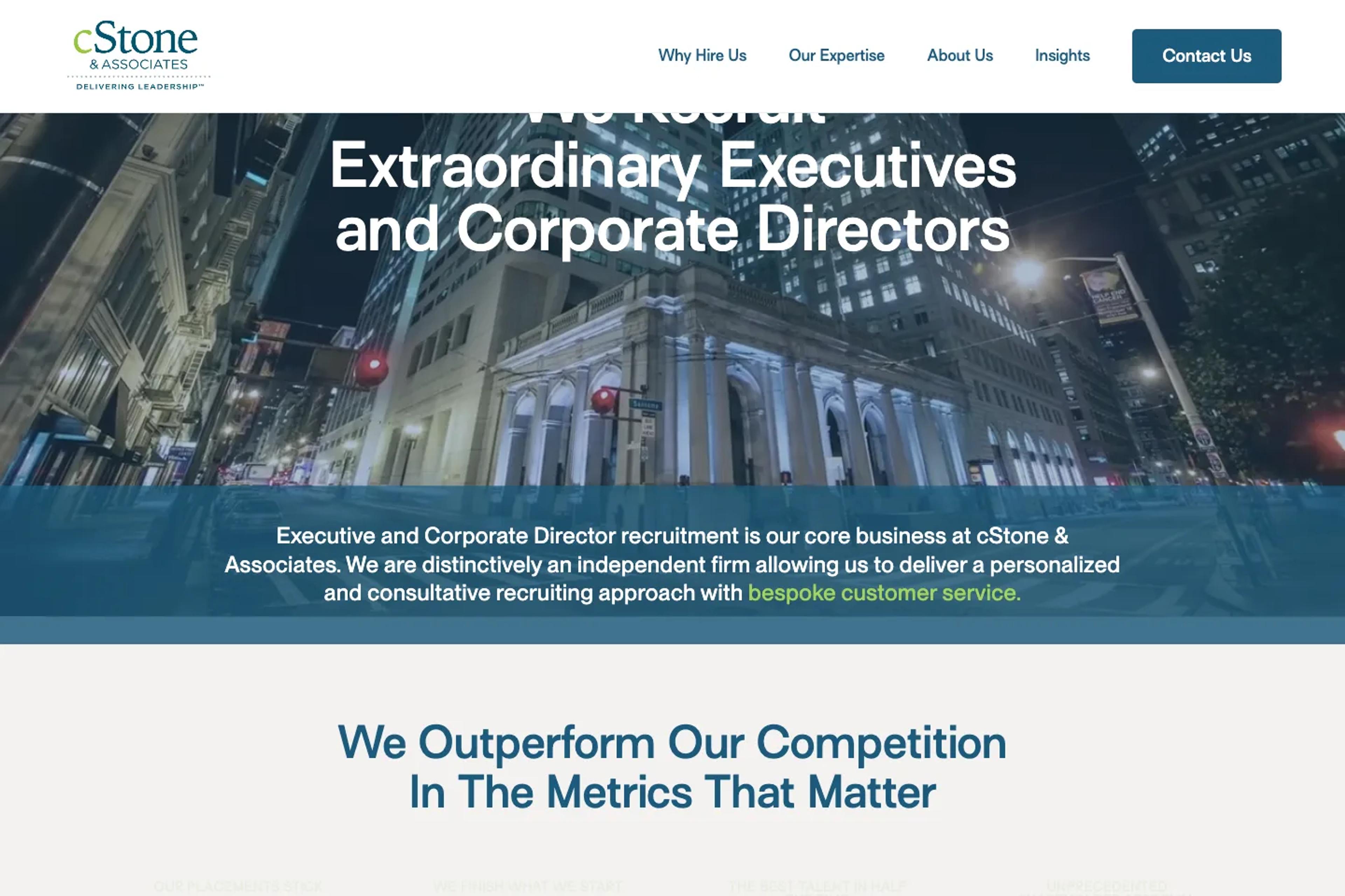 cStone & Associates website homepage