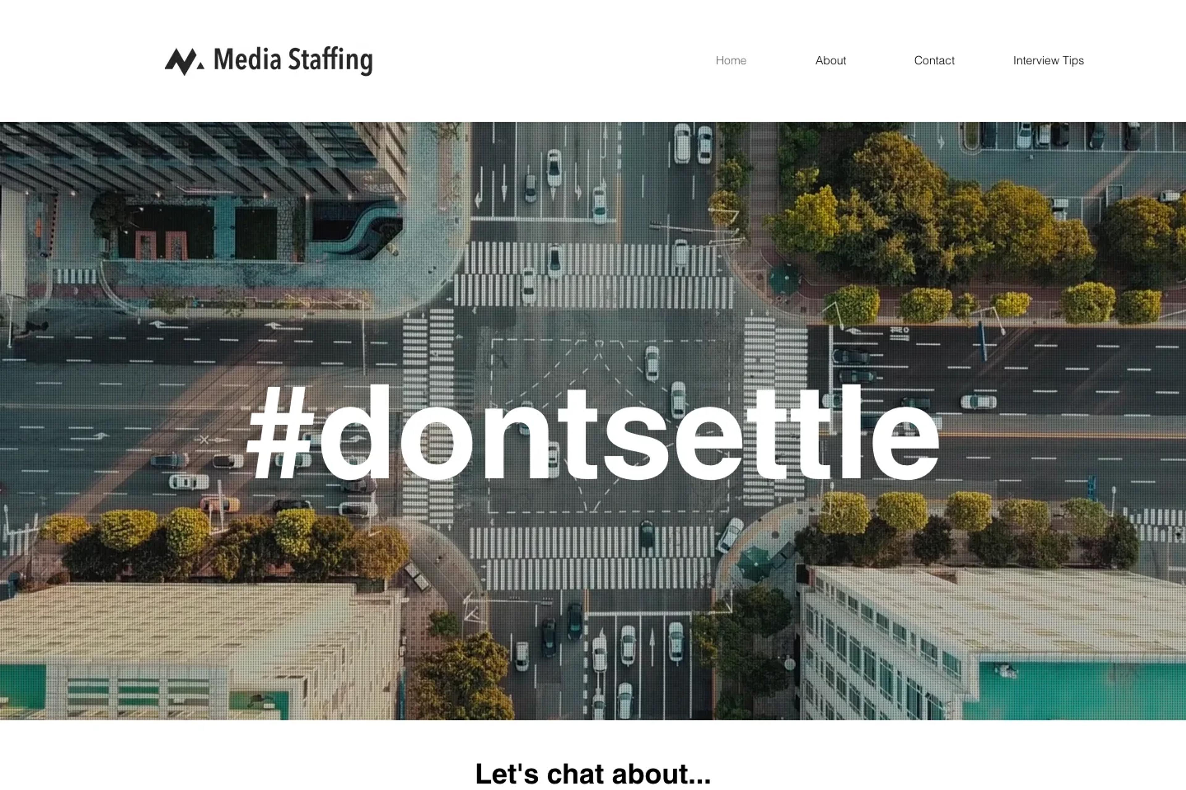 Media Staffing website homepage