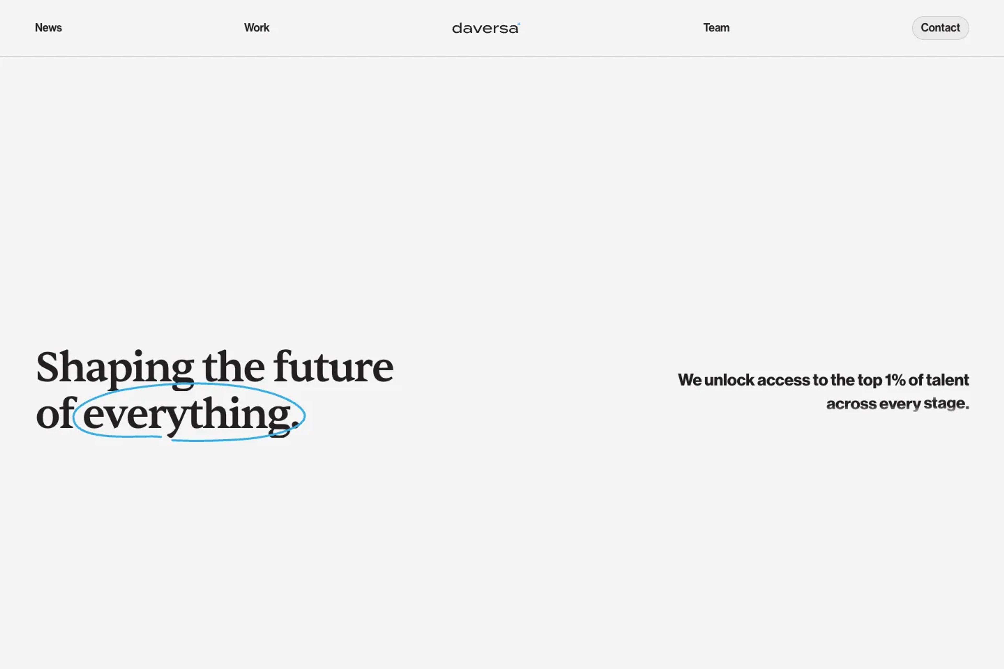Daversa website homepage