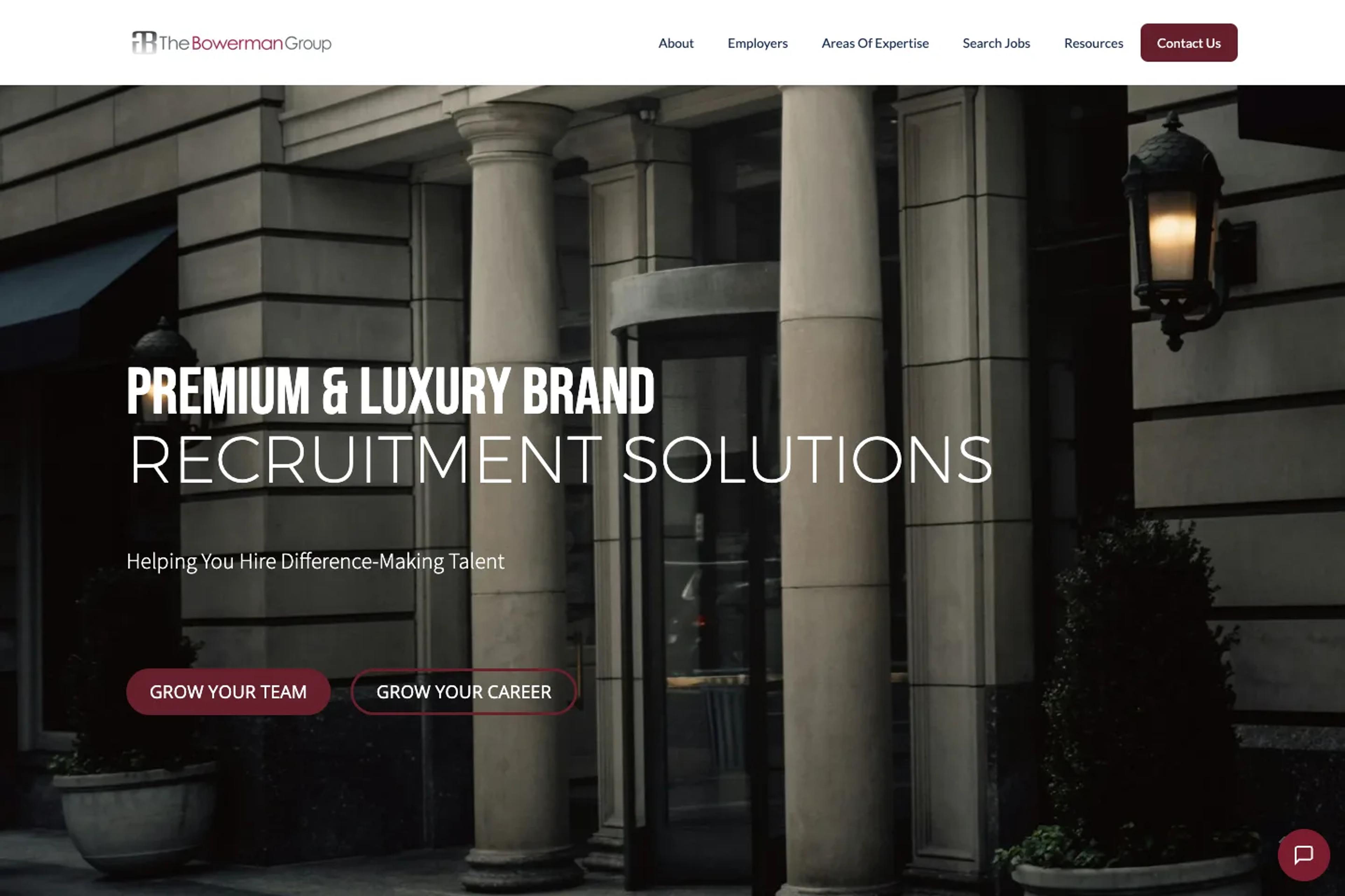 The Bowerman Group website homepage