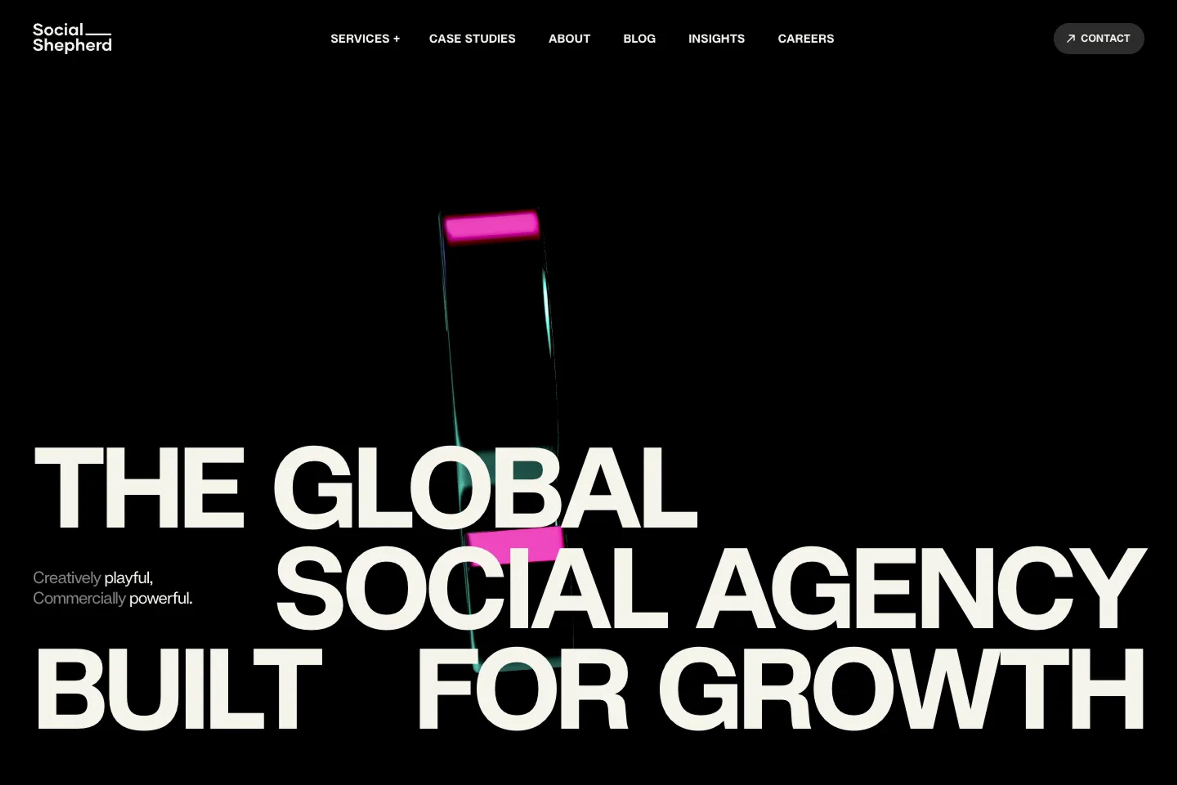 The Social Shepherd website homepage