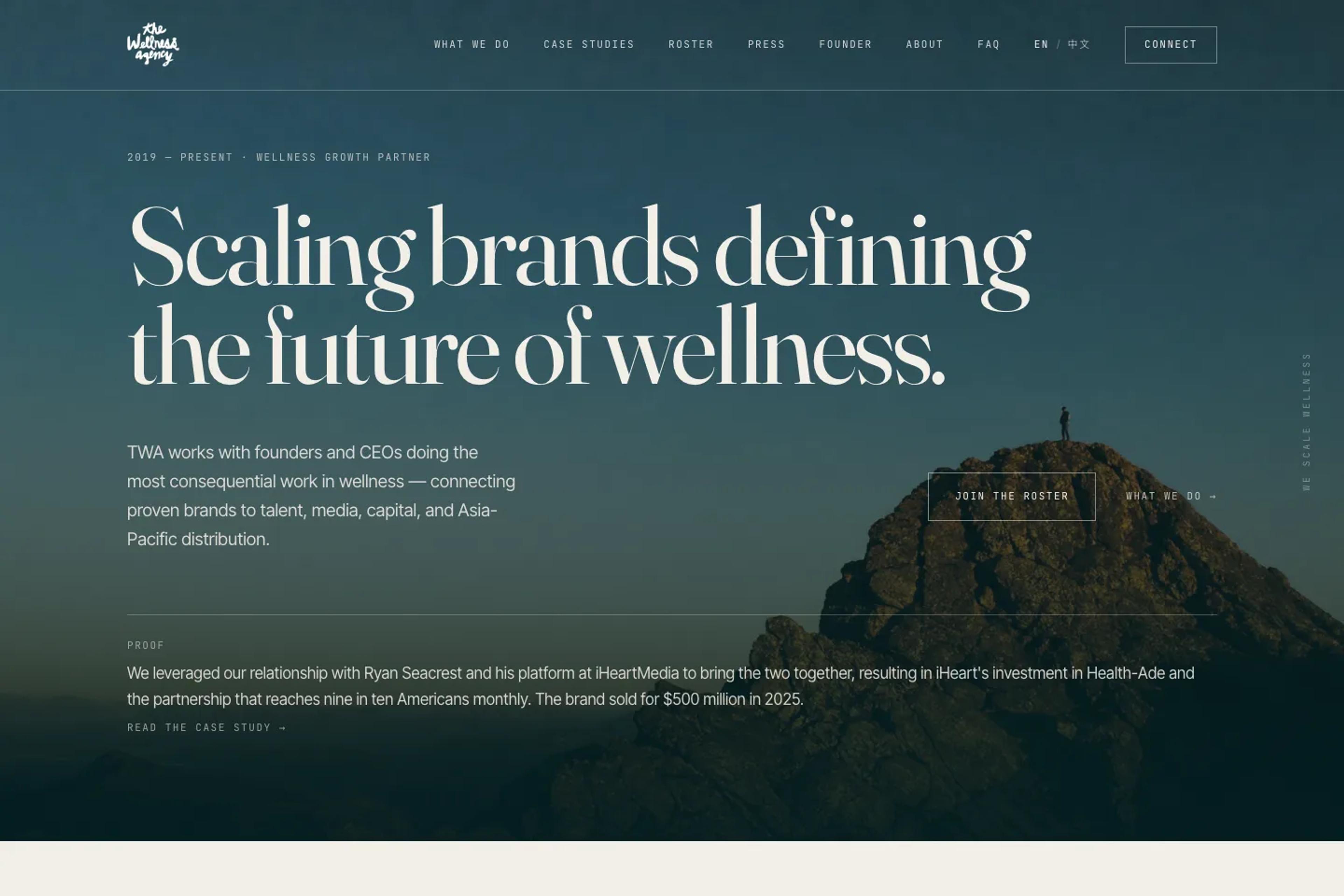 The Wellness Agency website homepage