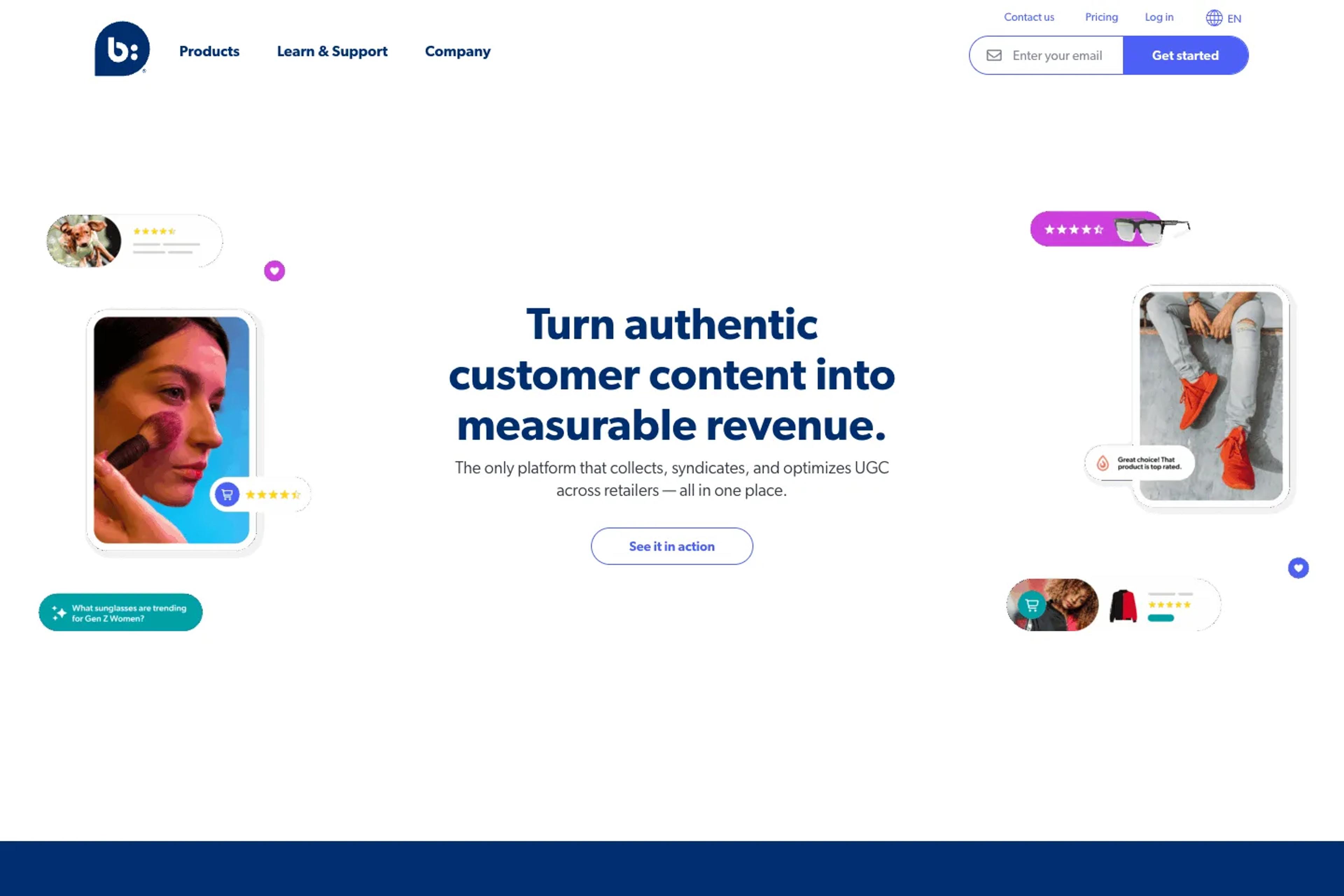 Bazaarvoice website homepage