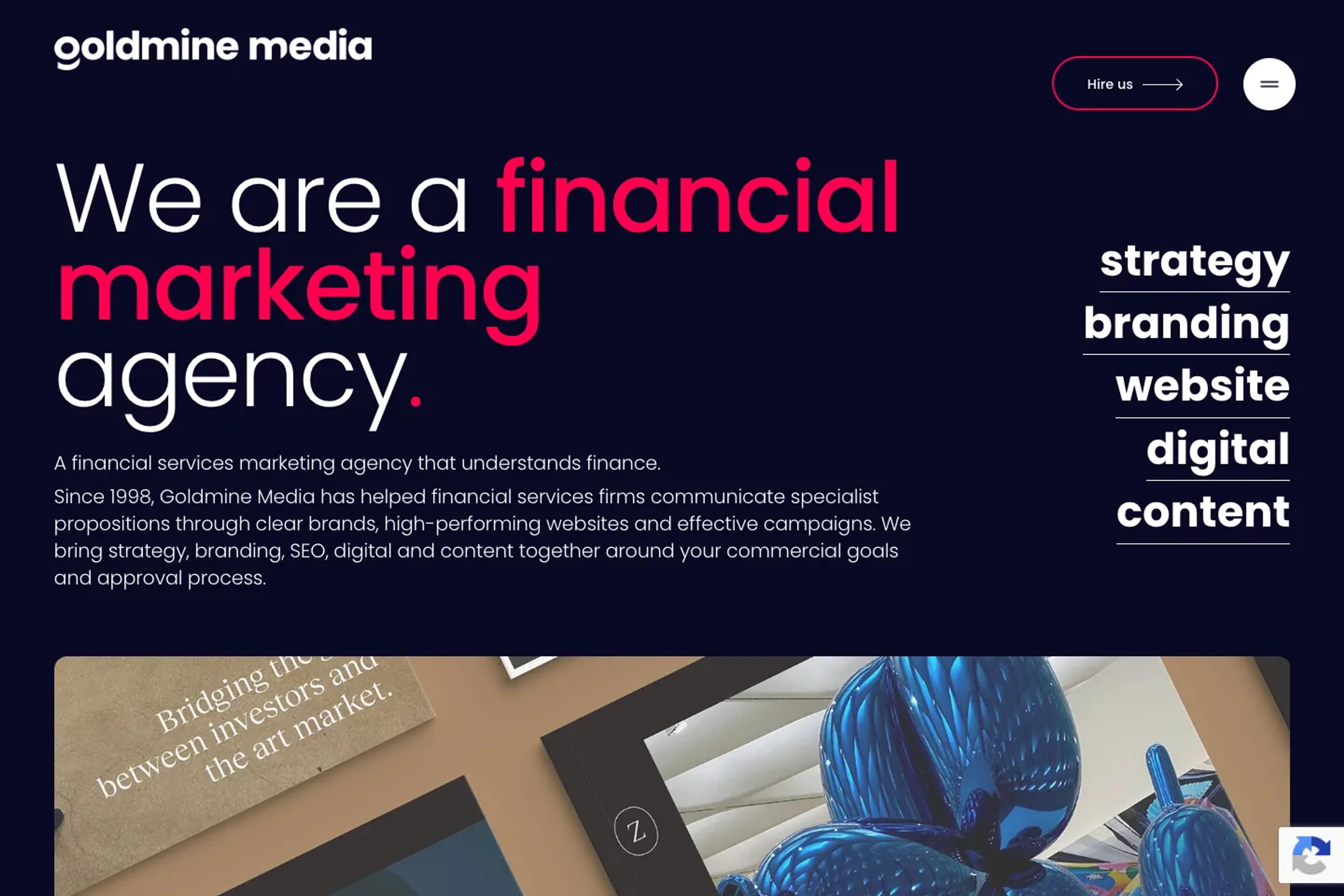 Goldmine Media website homepage
