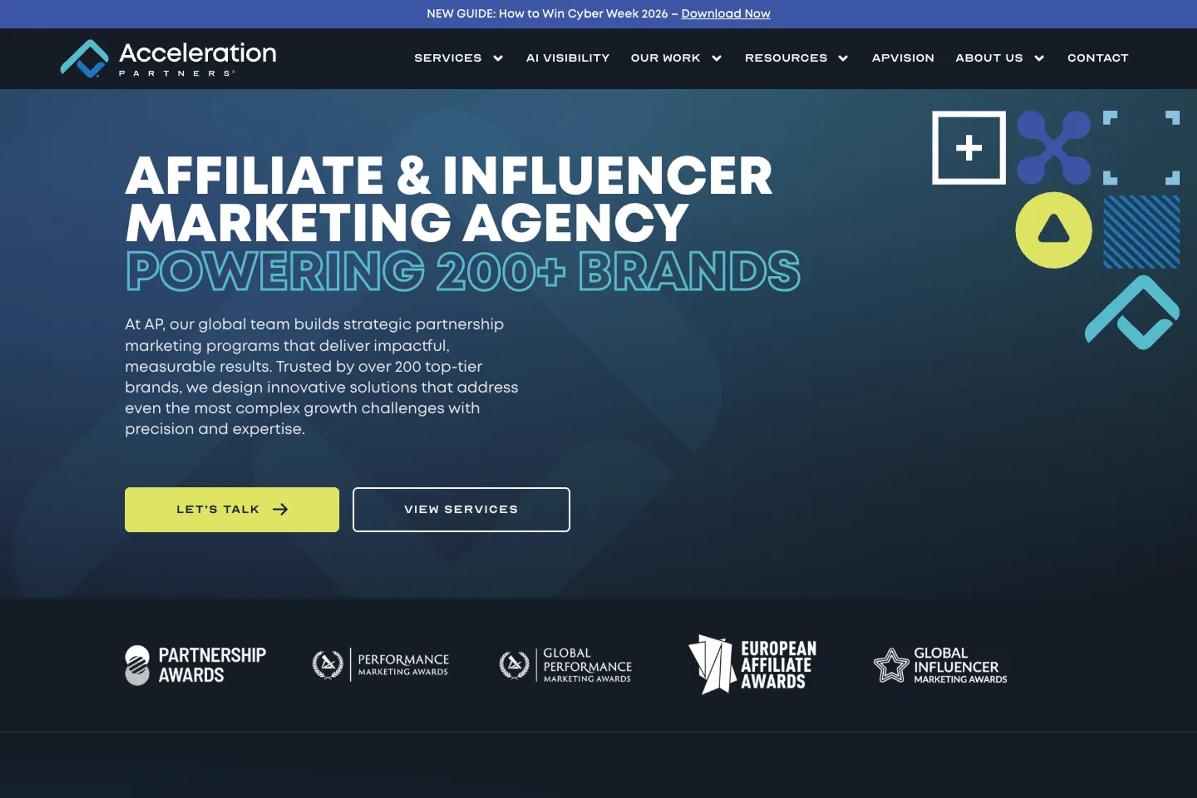 Acceleration Partners website homepage
