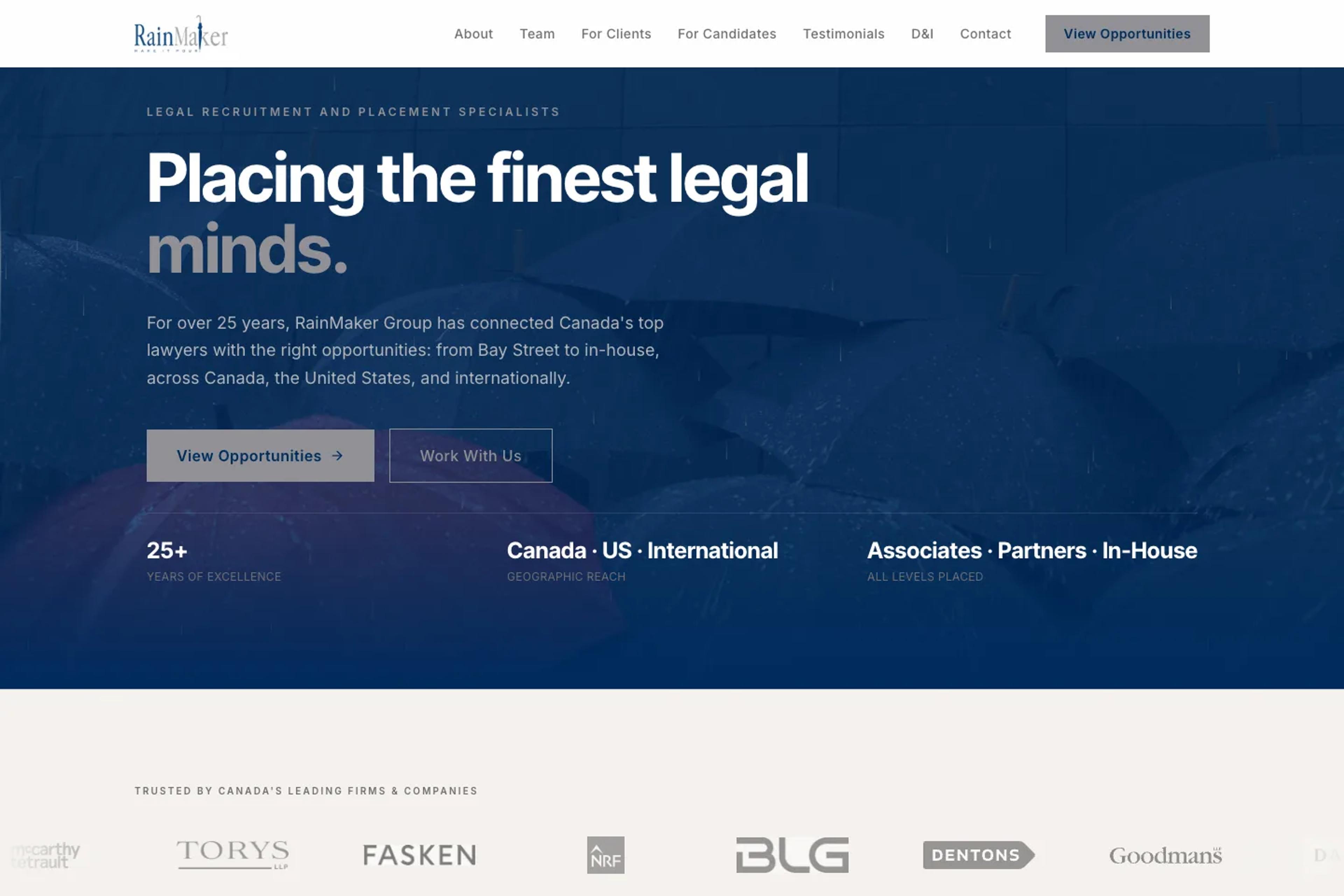 RainMaker Group website homepage