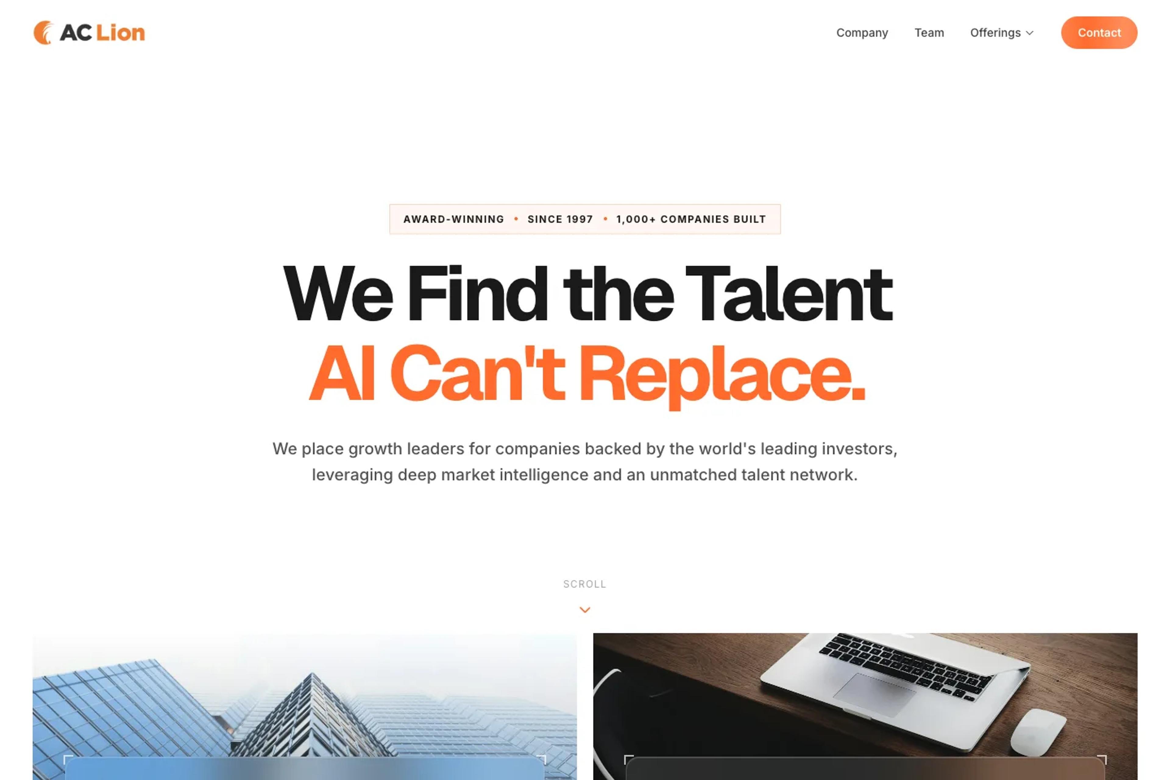 AC Lion website homepage