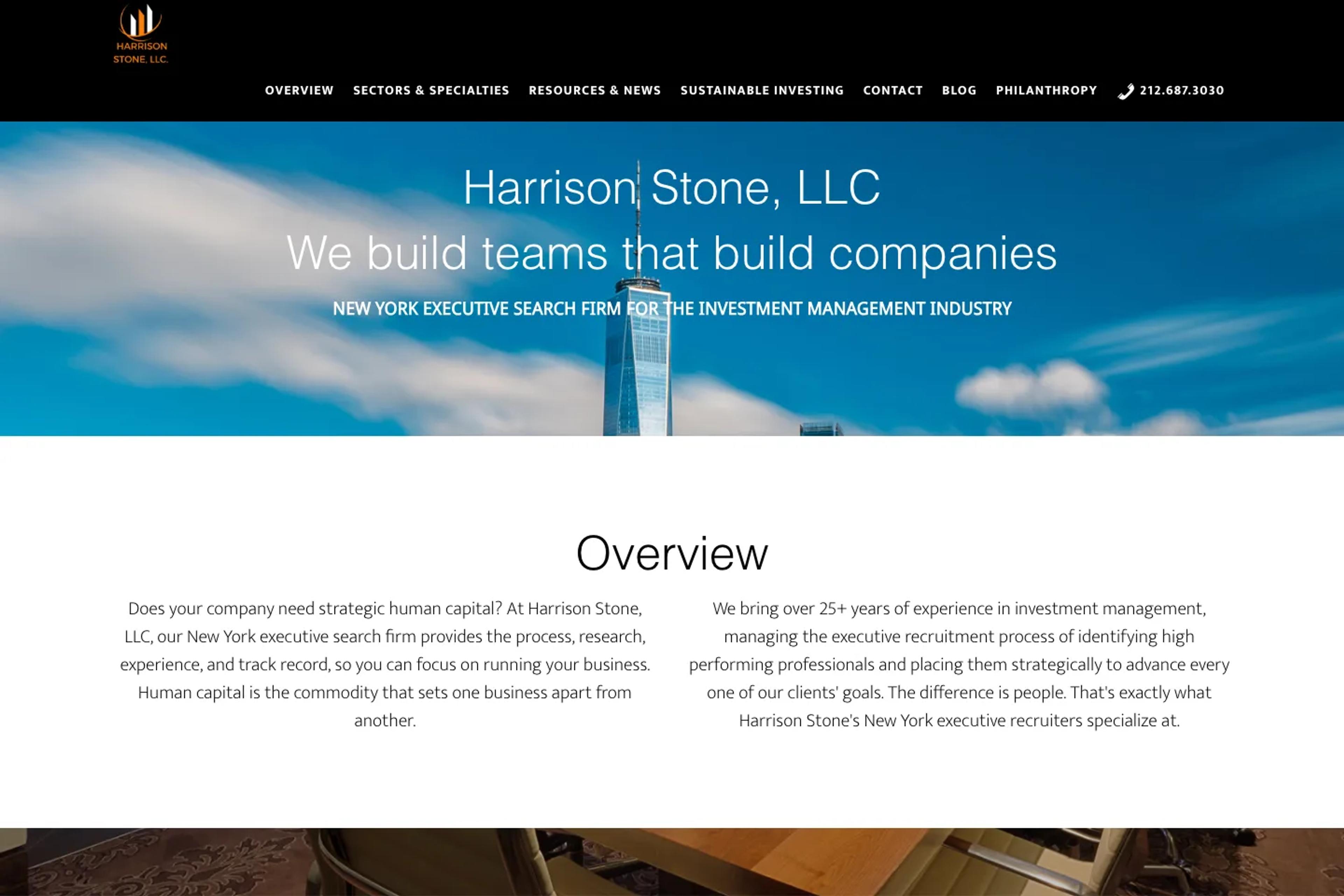Harrison Stone & Associates website homepage
