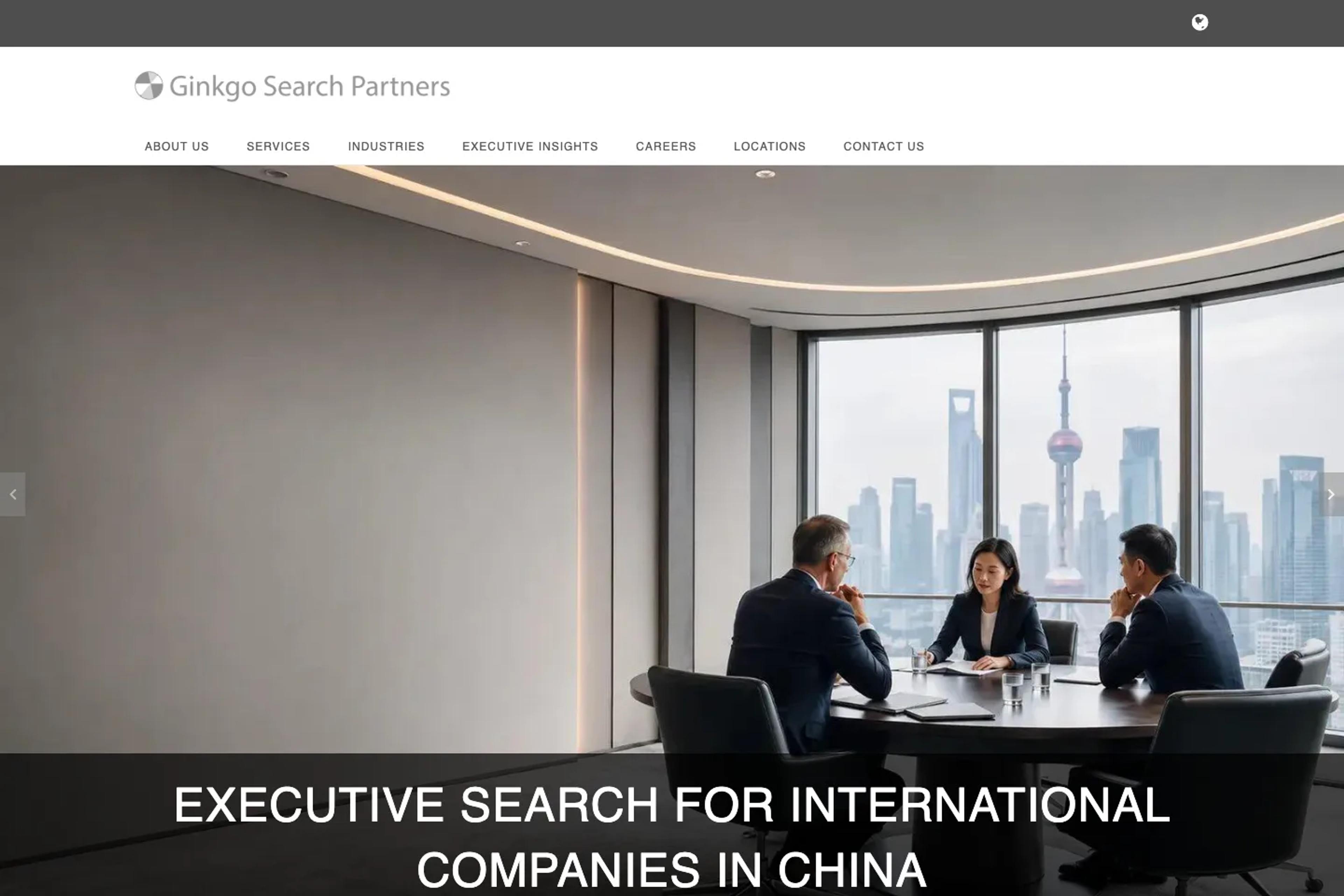 Ginkgo Search Partners website homepage