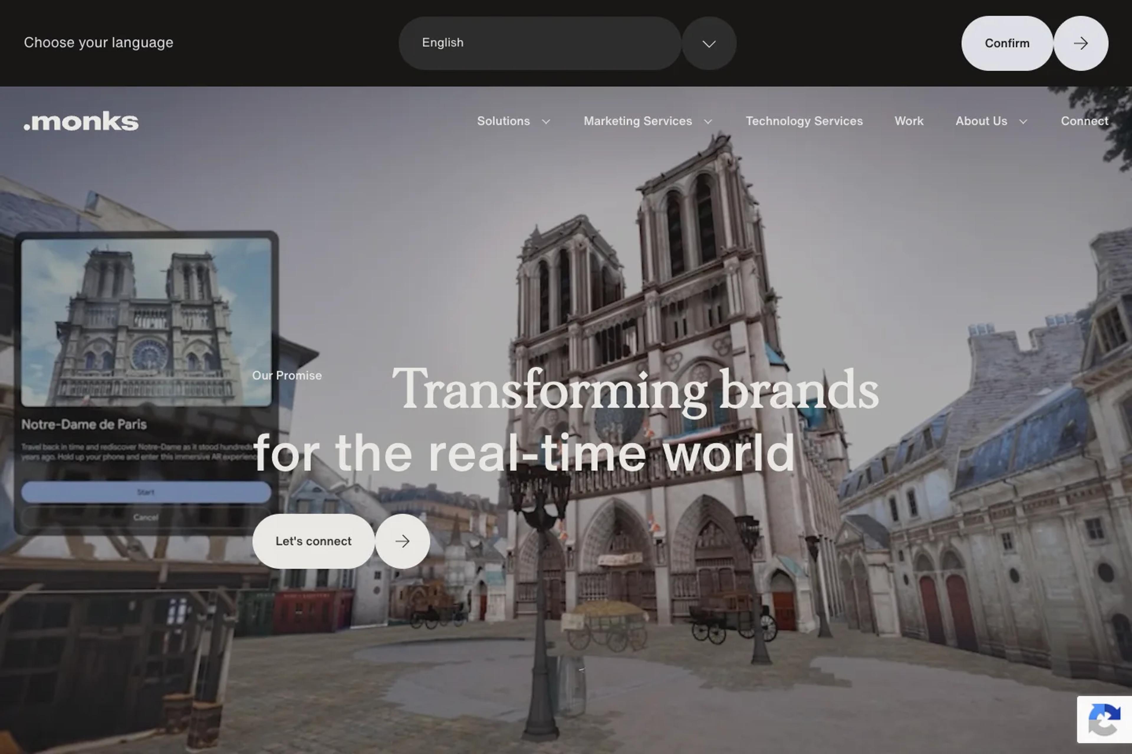 Metric Theory (now Monks) website homepage