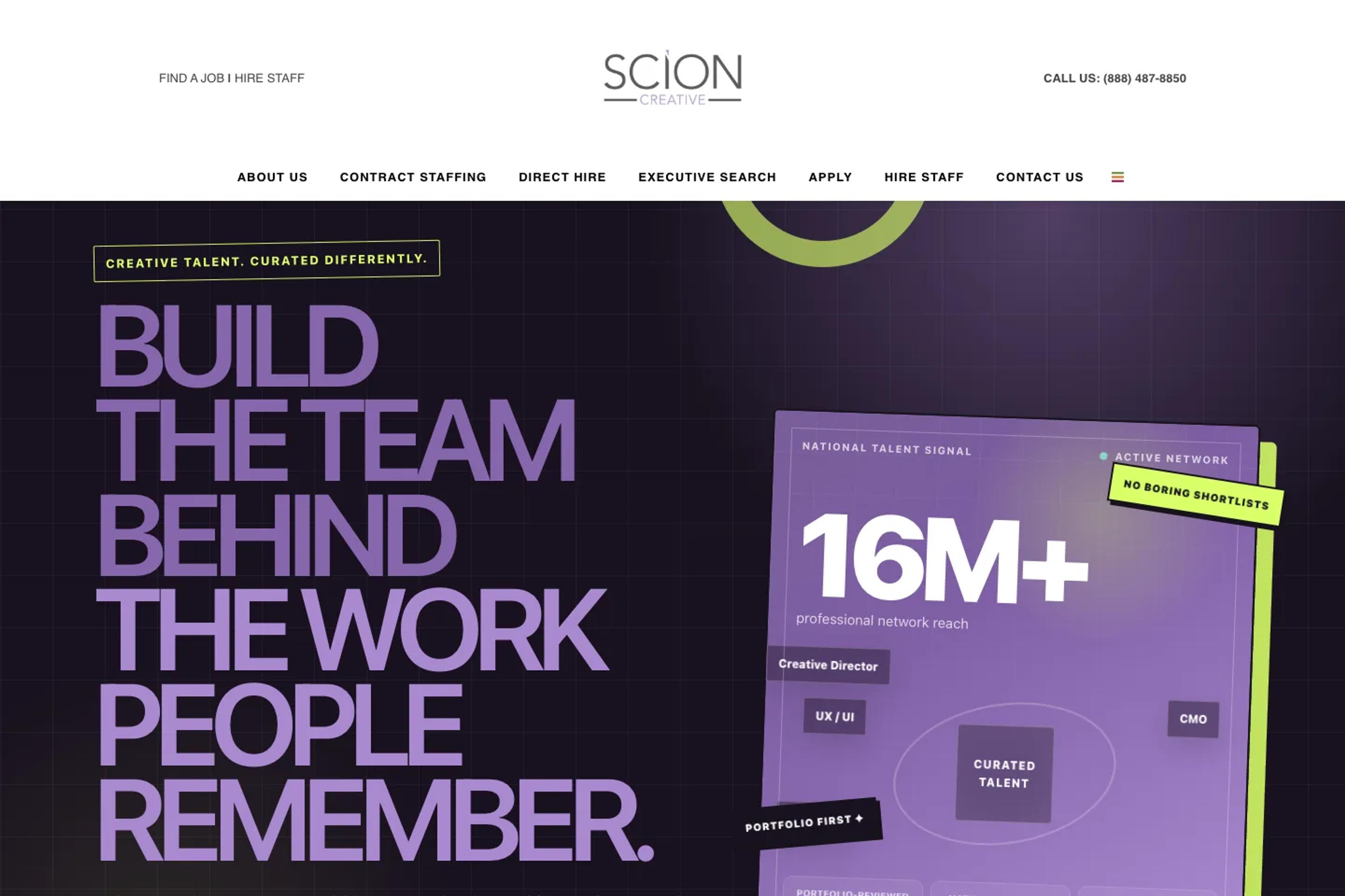 Scion Creative website homepage