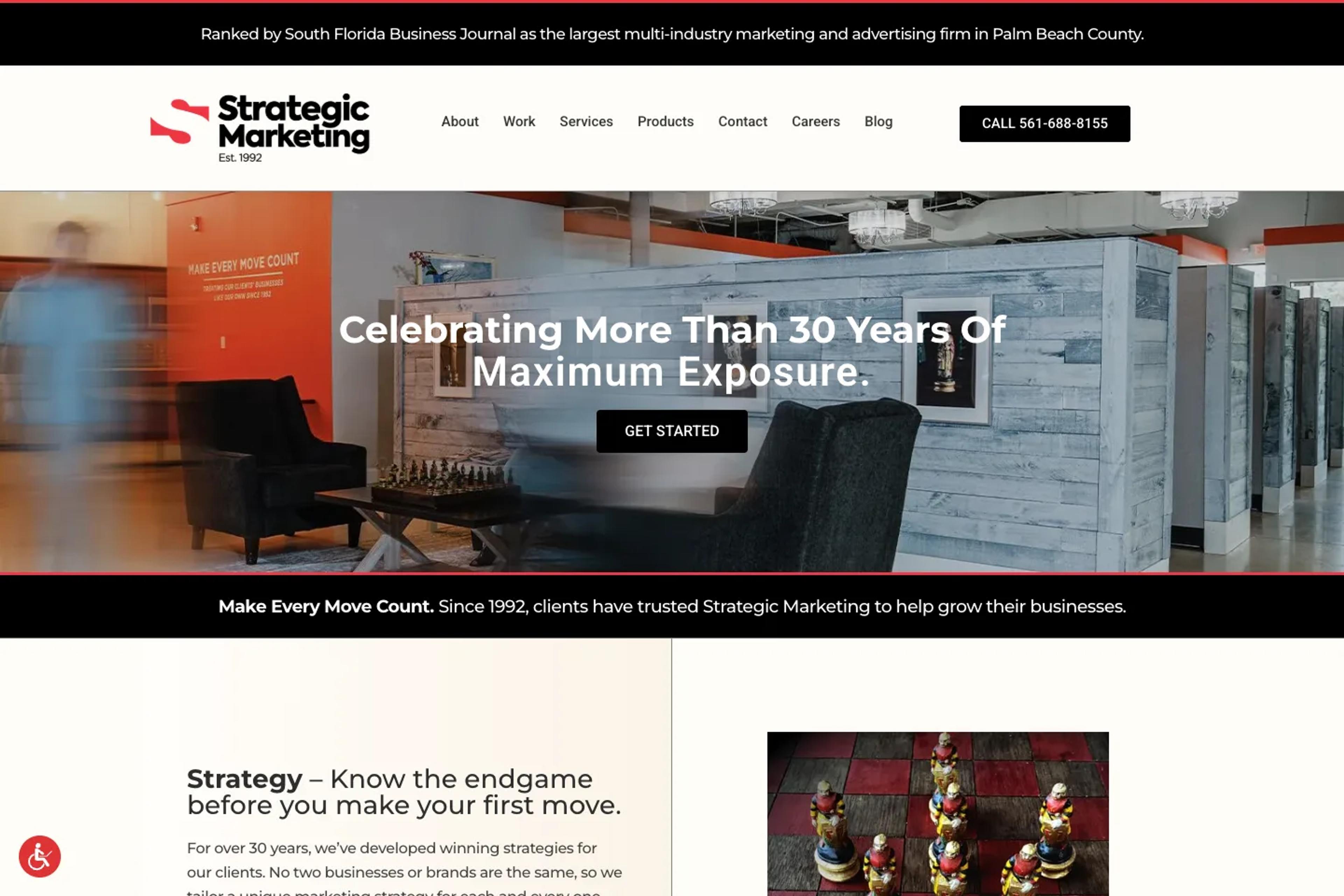 Strategic Marketing website homepage