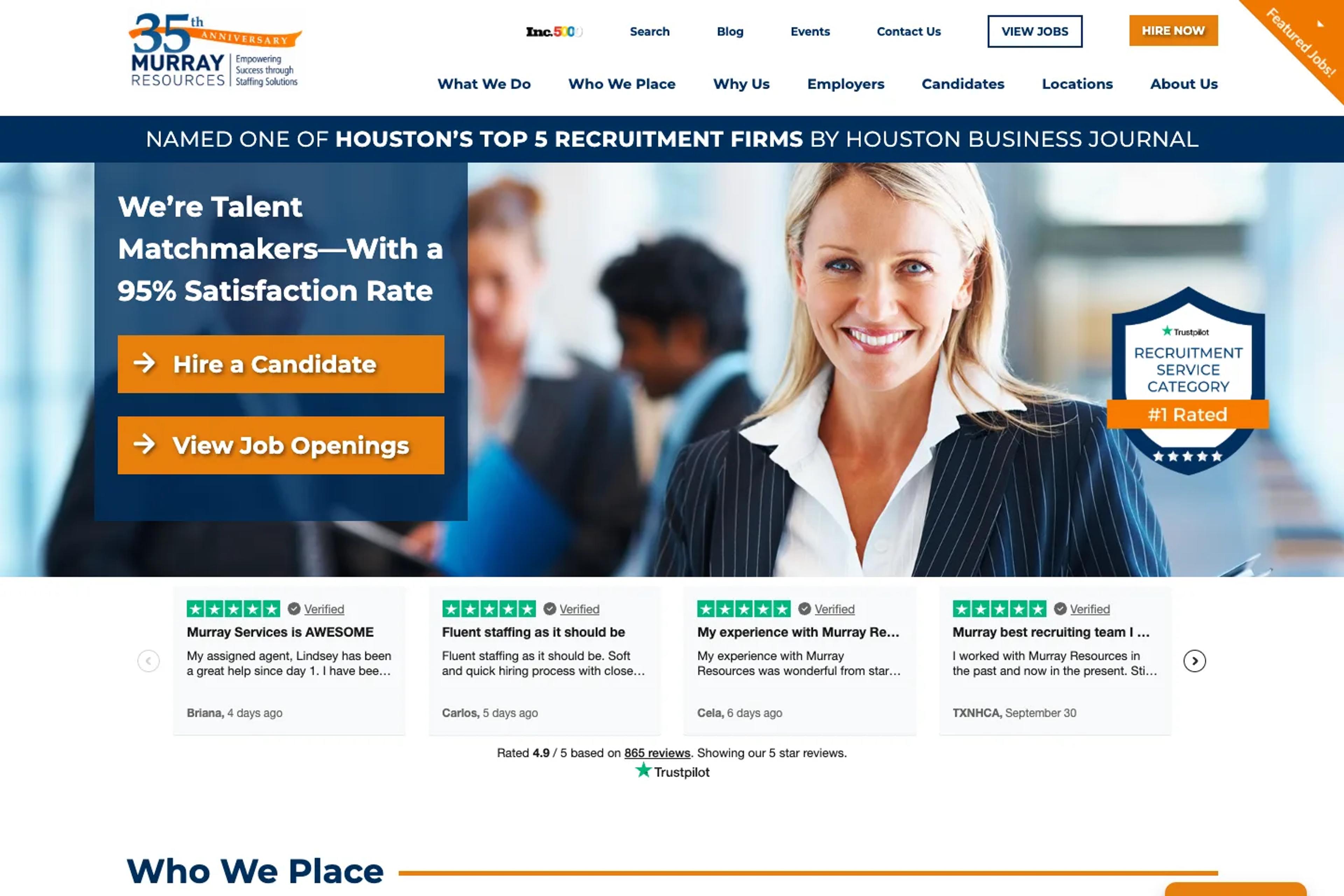 Murray Resources website homepage