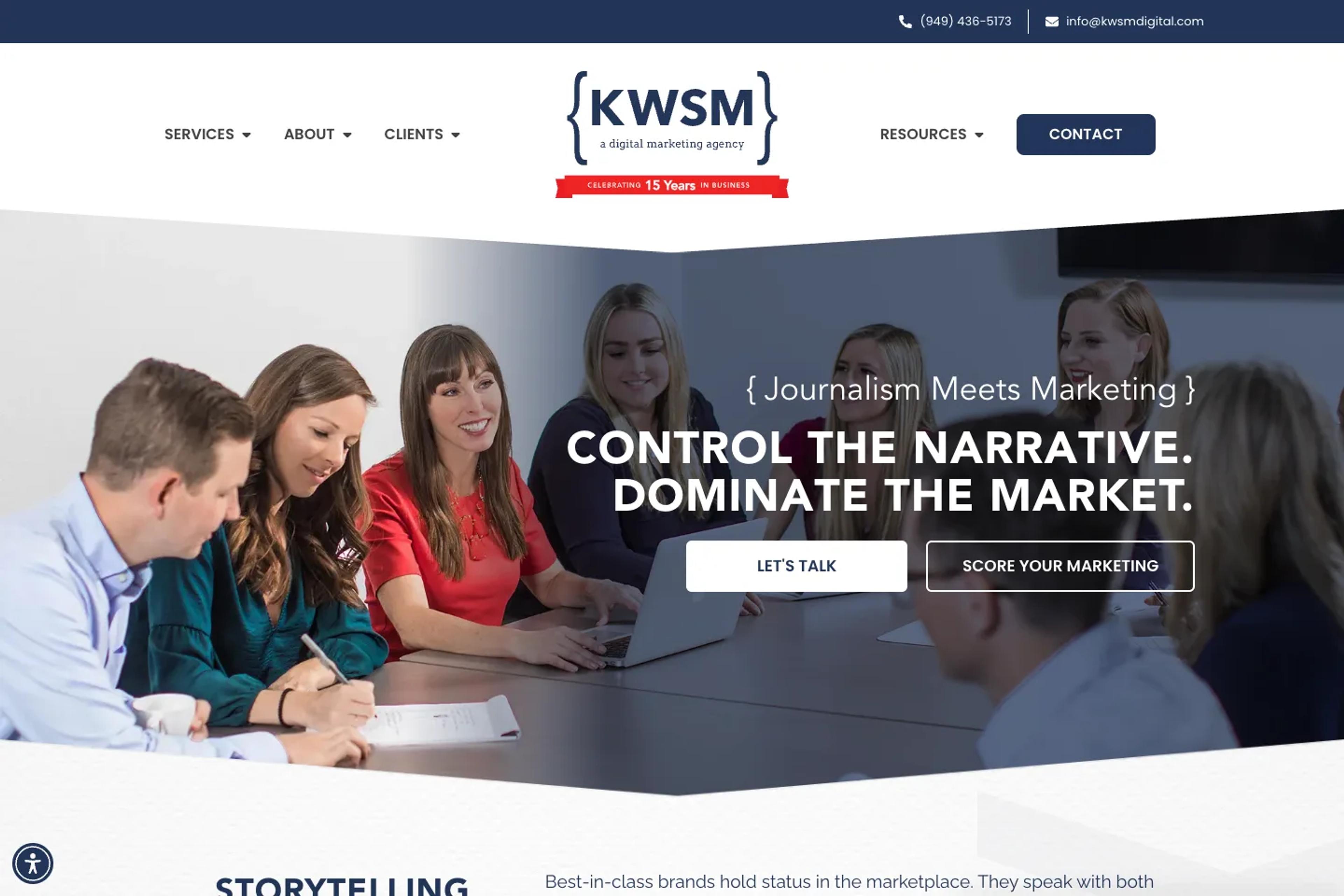 KWSM website homepage