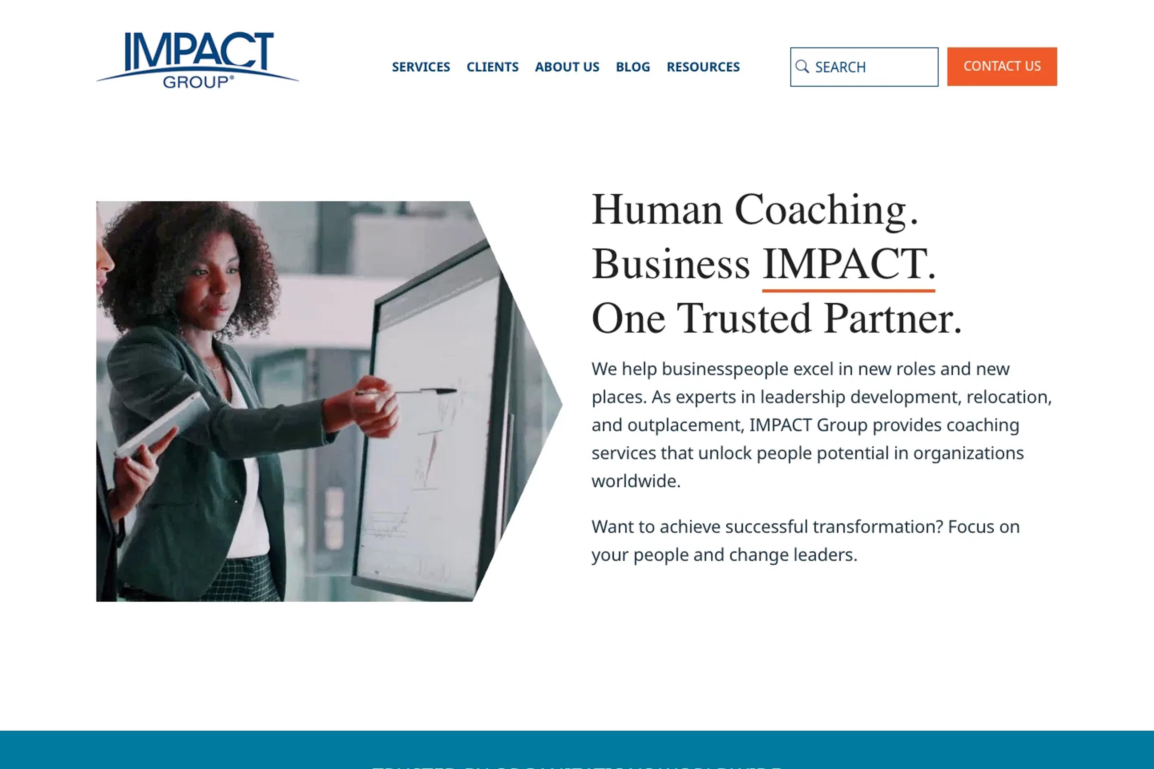 IMPACT Group website homepage
