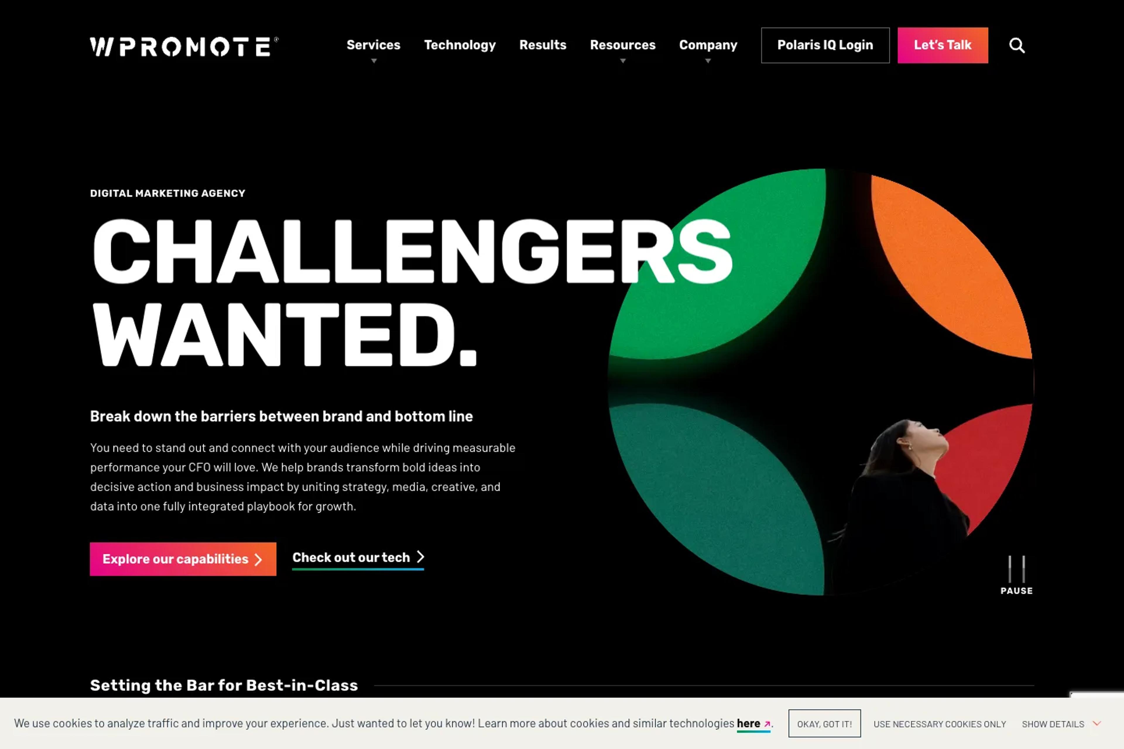 Wpromote website homepage