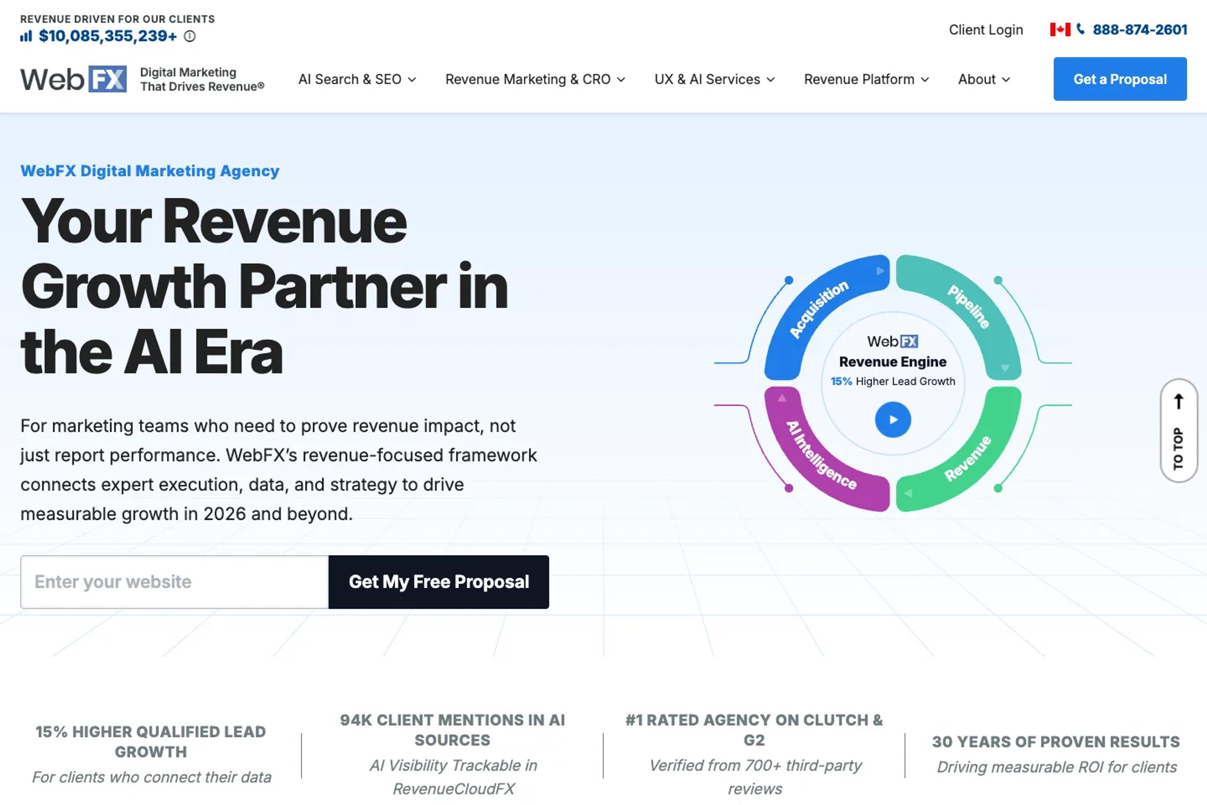 WebFX website homepage